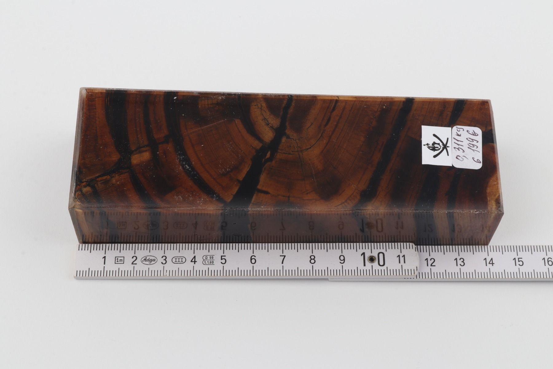 Stabilized mammoth ivory block