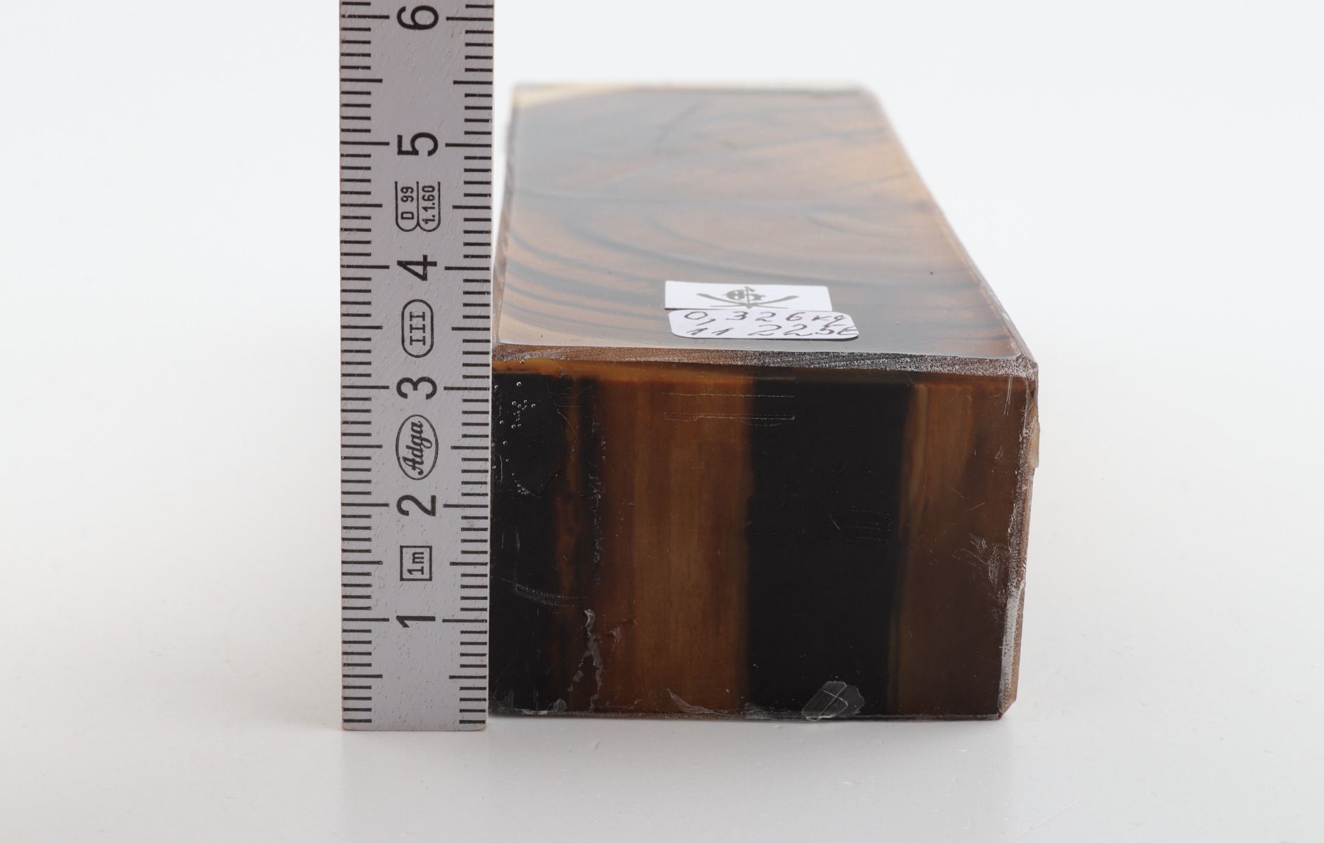 Stabilised mammoth ivory block