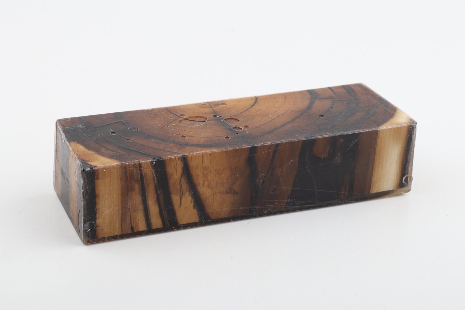 Stabilised mammoth ivory block