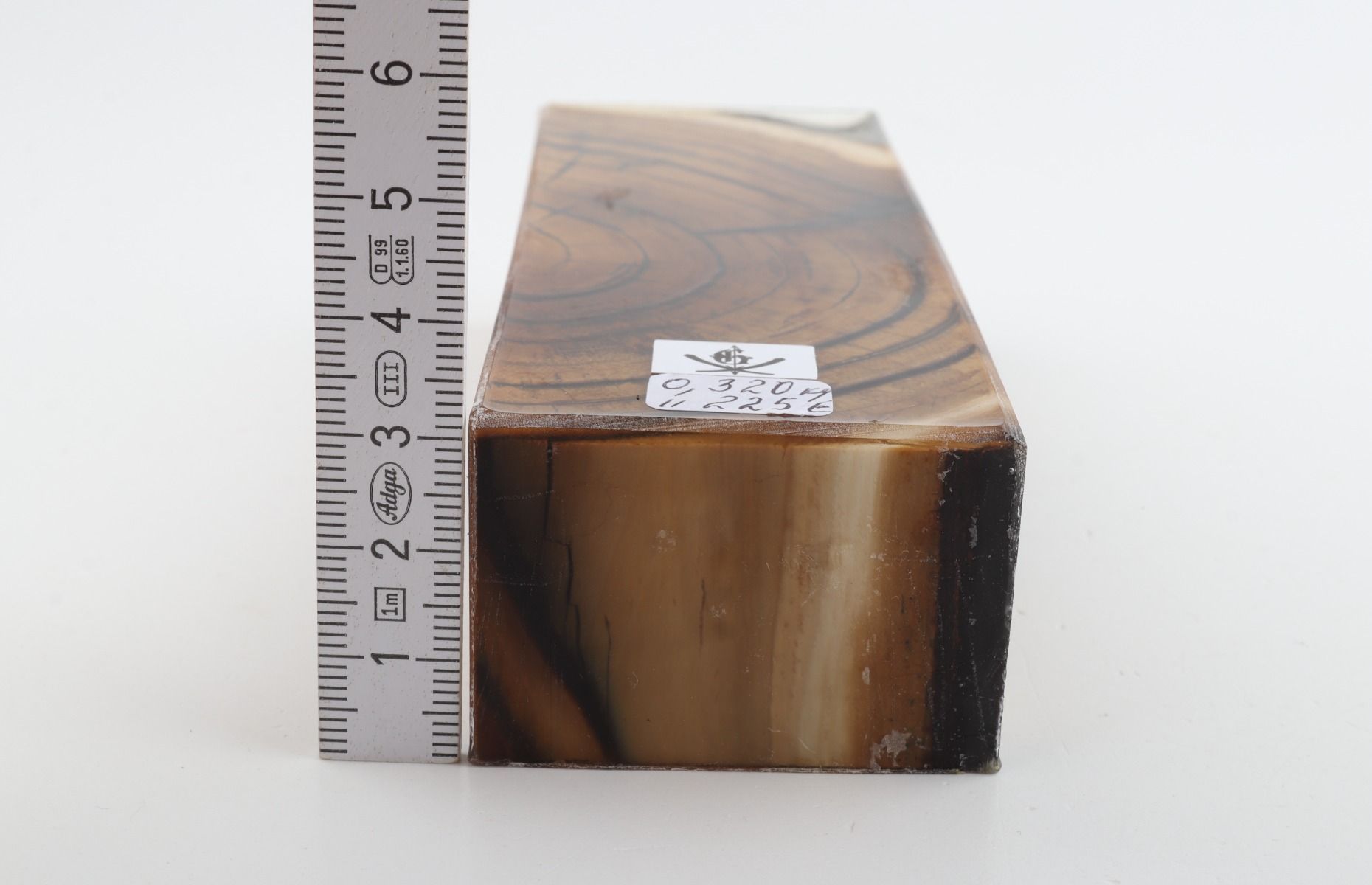 Stabilized mammoth ivory block
