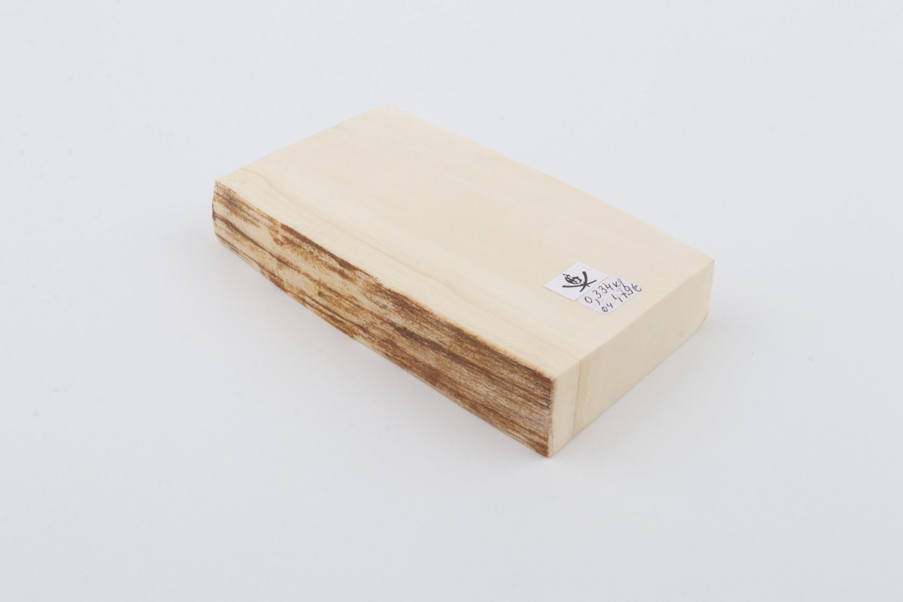 White mammoth ivory segment