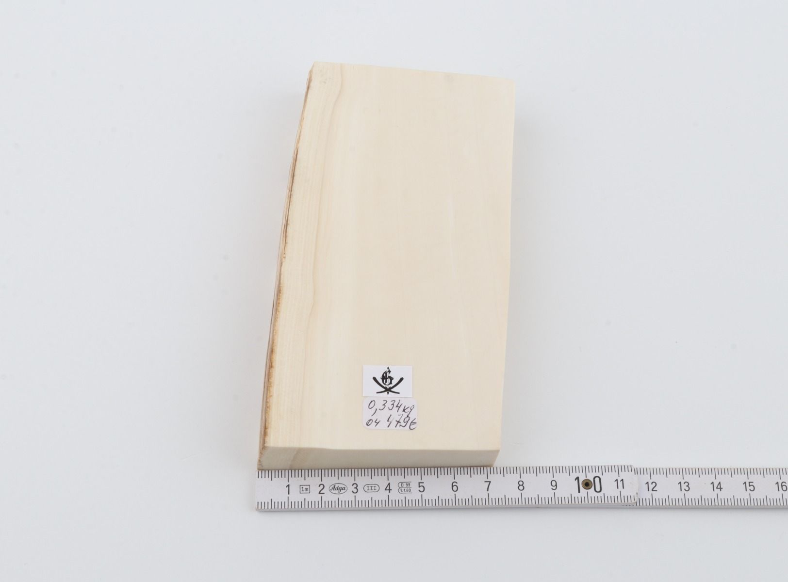 White mammoth ivory segment