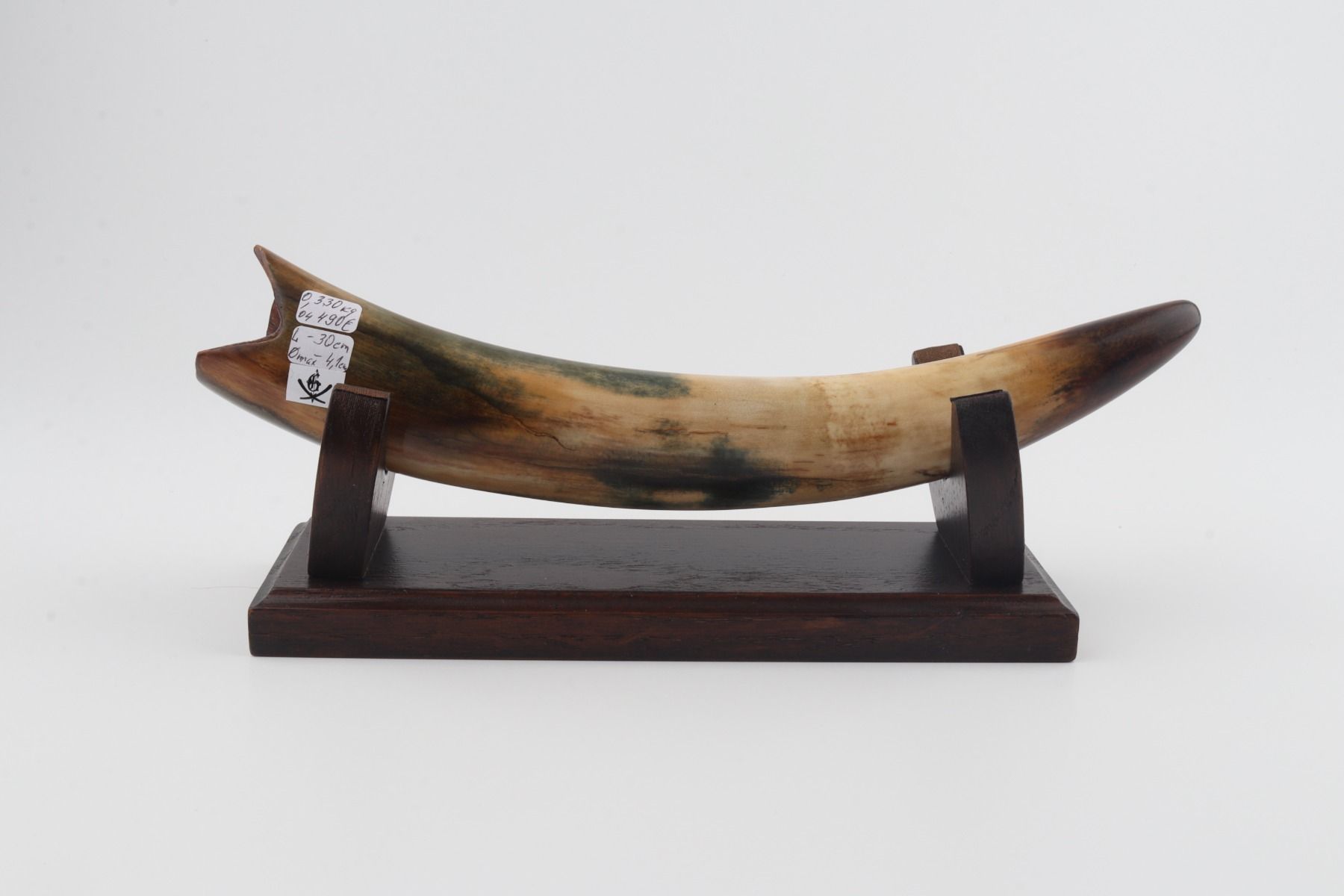 Restored woolly mammoth tusk