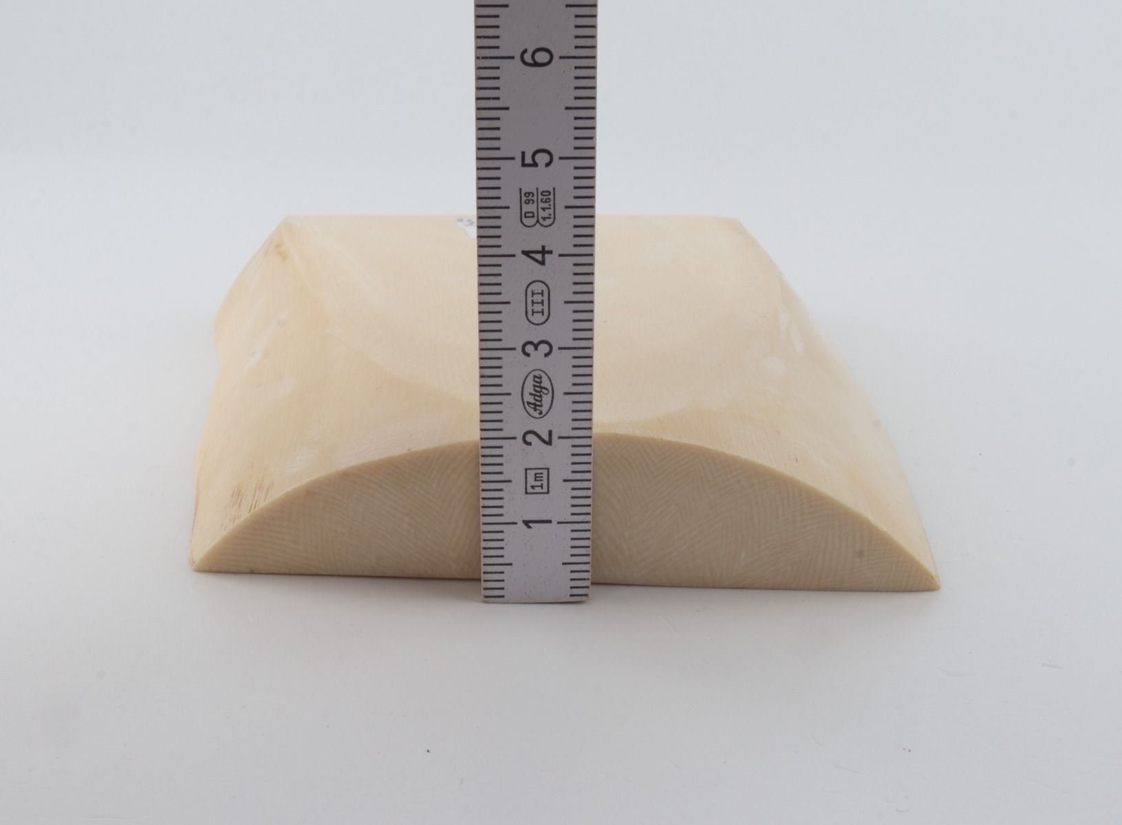 White mammoth ivory segment