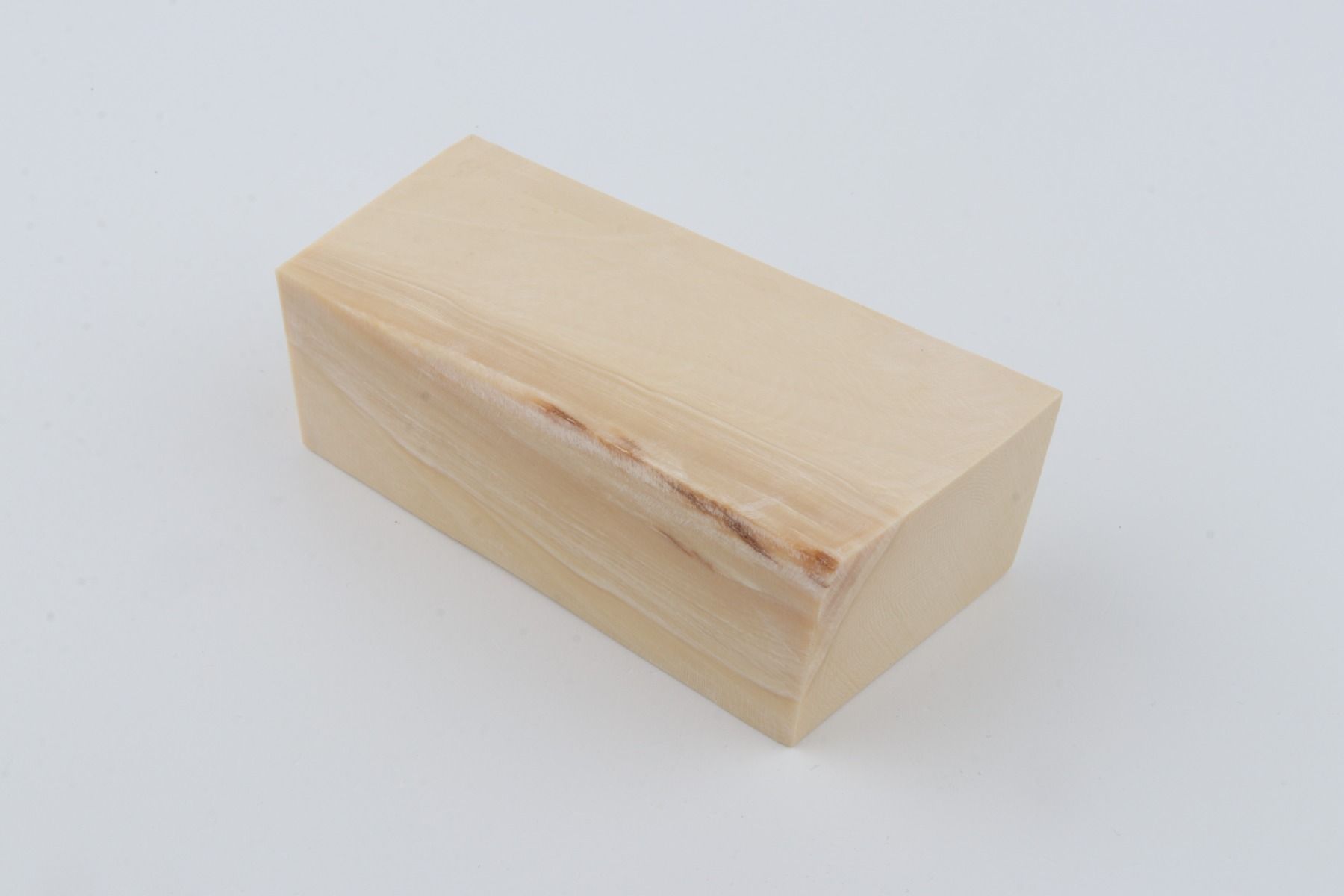 White mammoth ivory segment