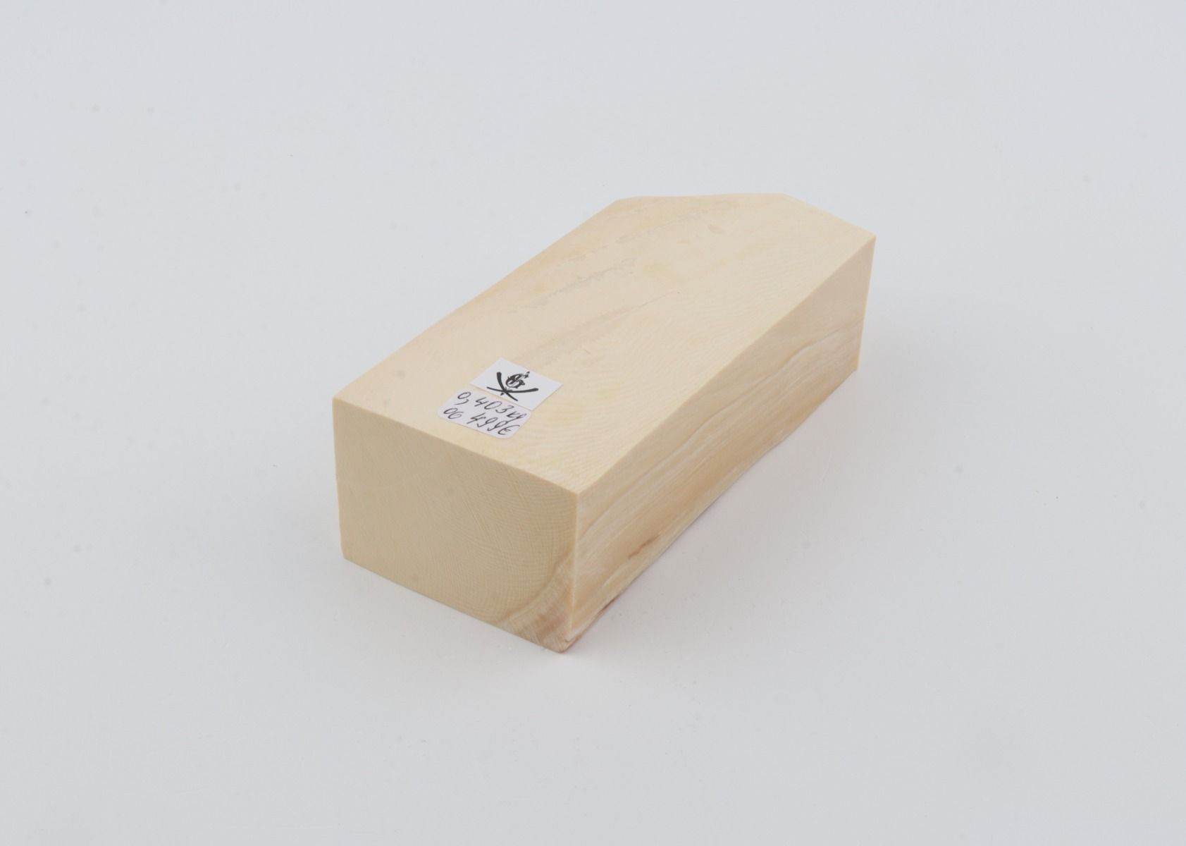 White mammoth ivory segment