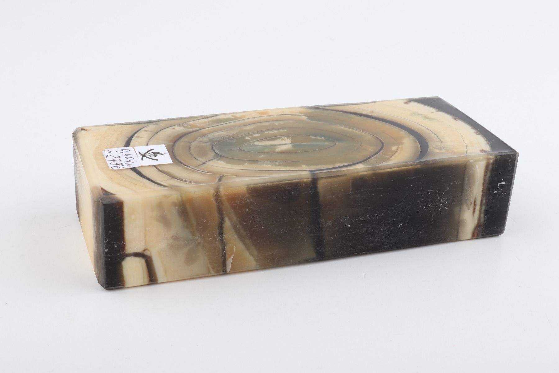 Stabilised mammoth ivory block
