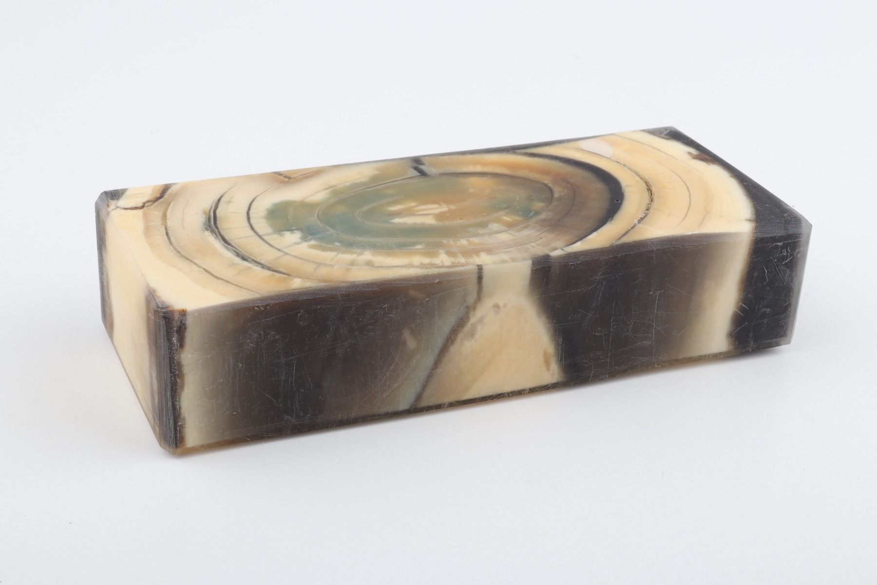 Stabilised mammoth ivory block