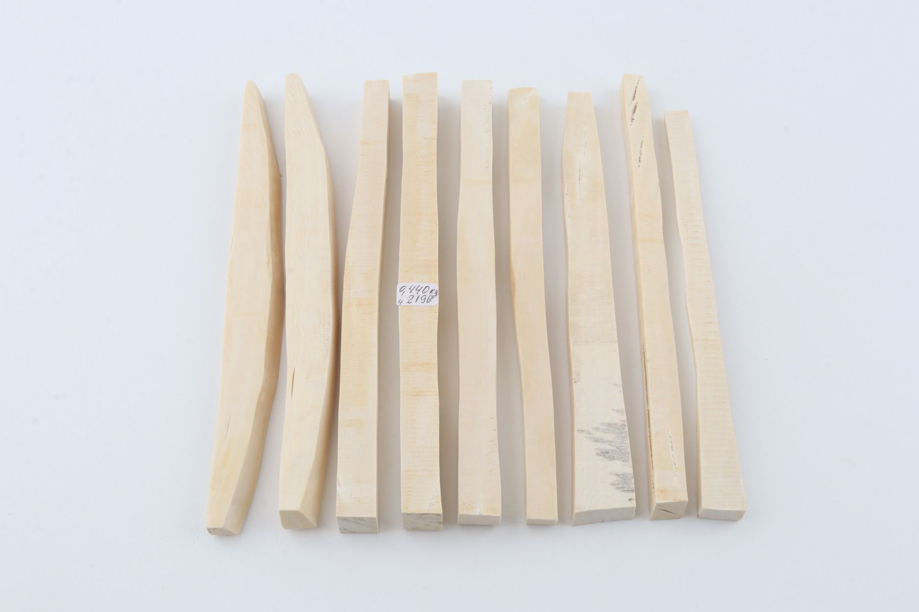 White mammoth ivory segments