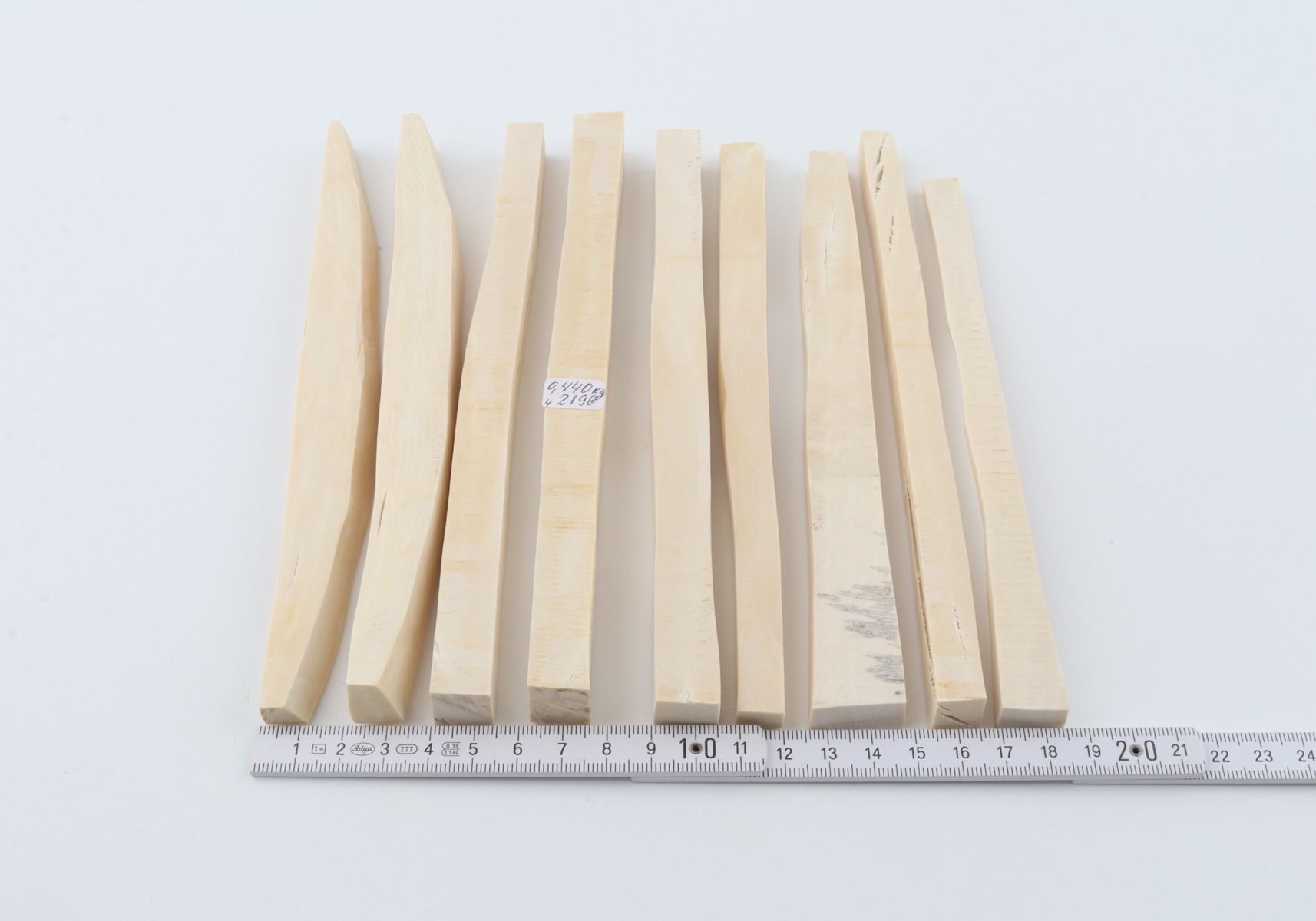 White mammoth ivory segments