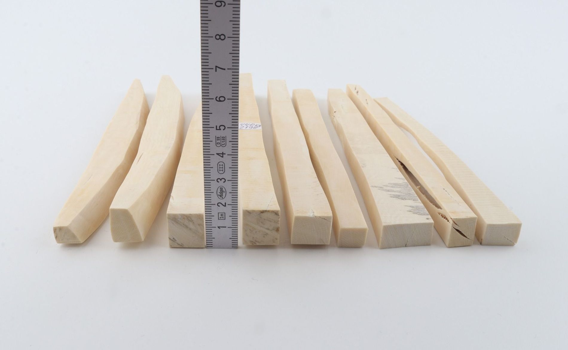 White mammoth ivory segments