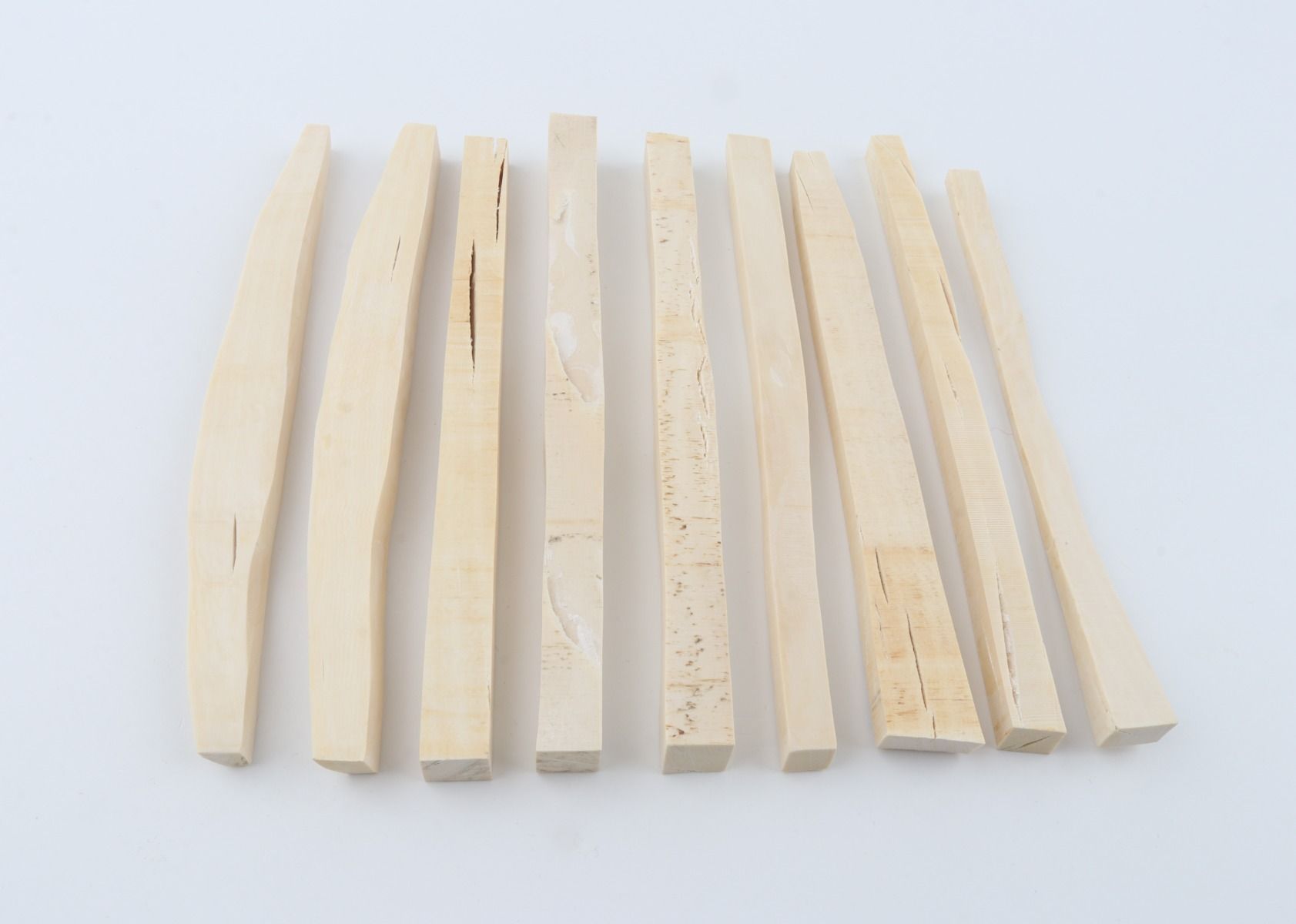 White mammoth ivory segments