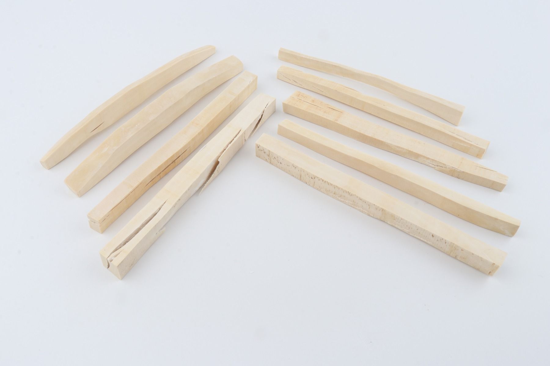 White mammoth ivory segments
