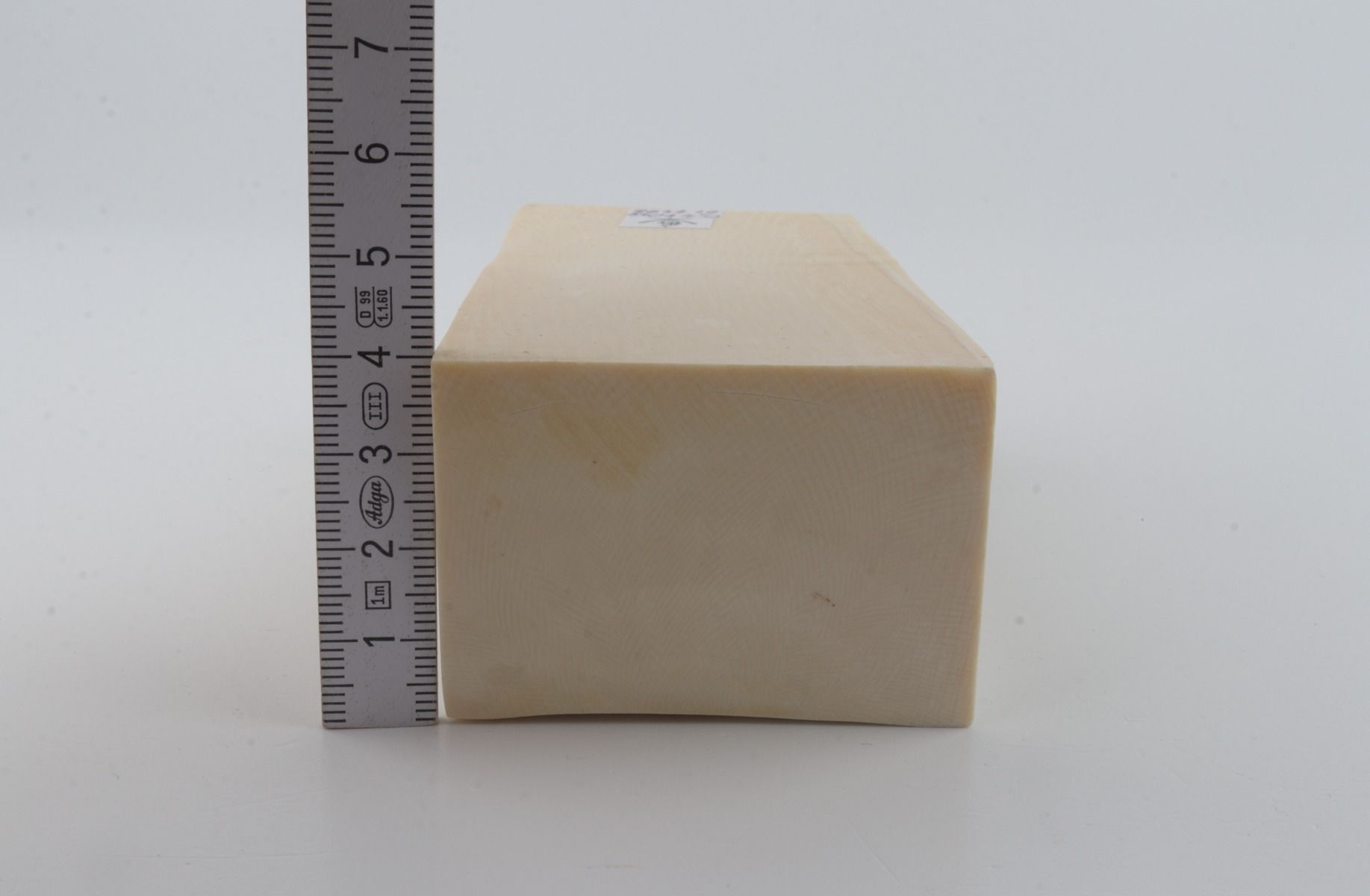 White mammoth ivory segment