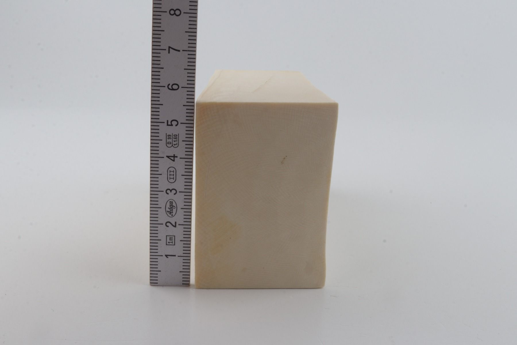 White mammoth ivory segment