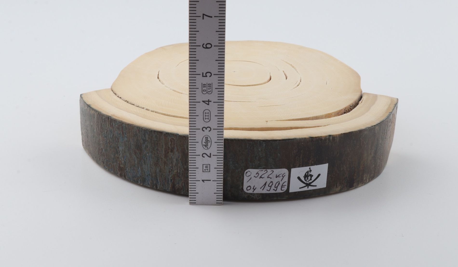 Round mammoth ivory piece