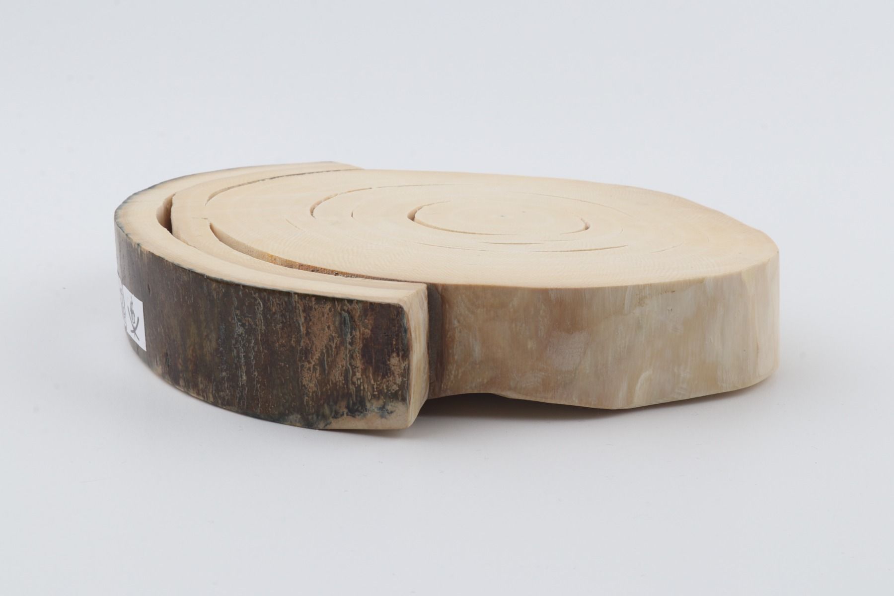 Round mammoth ivory piece
