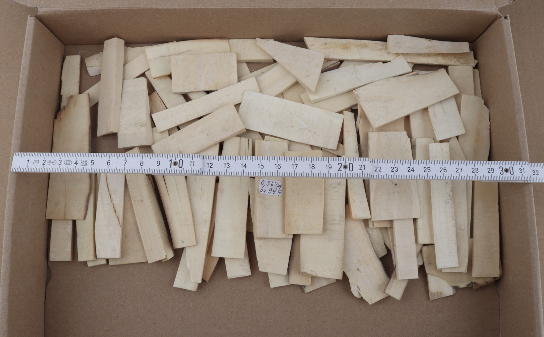 White mammoth ivory pieces