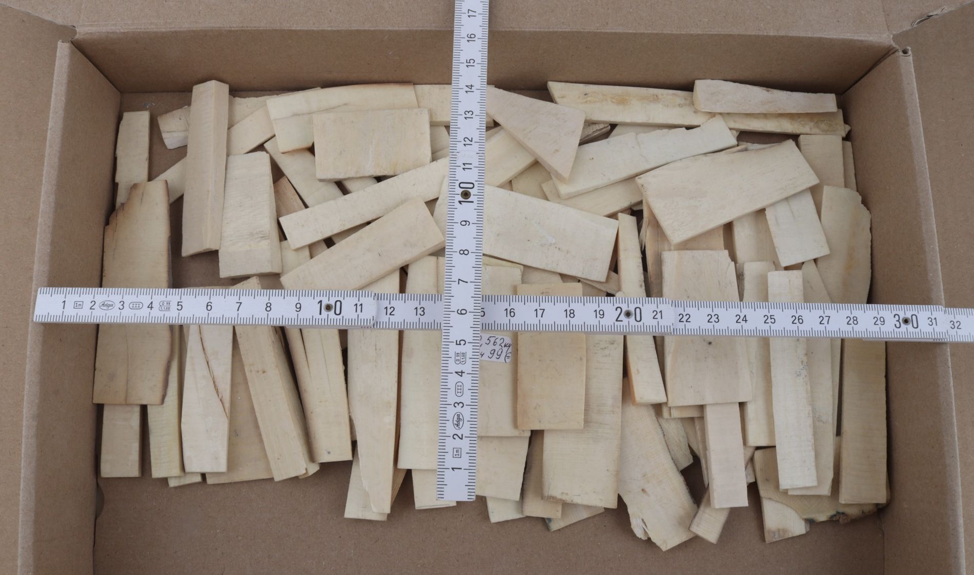 White mammoth ivory pieces