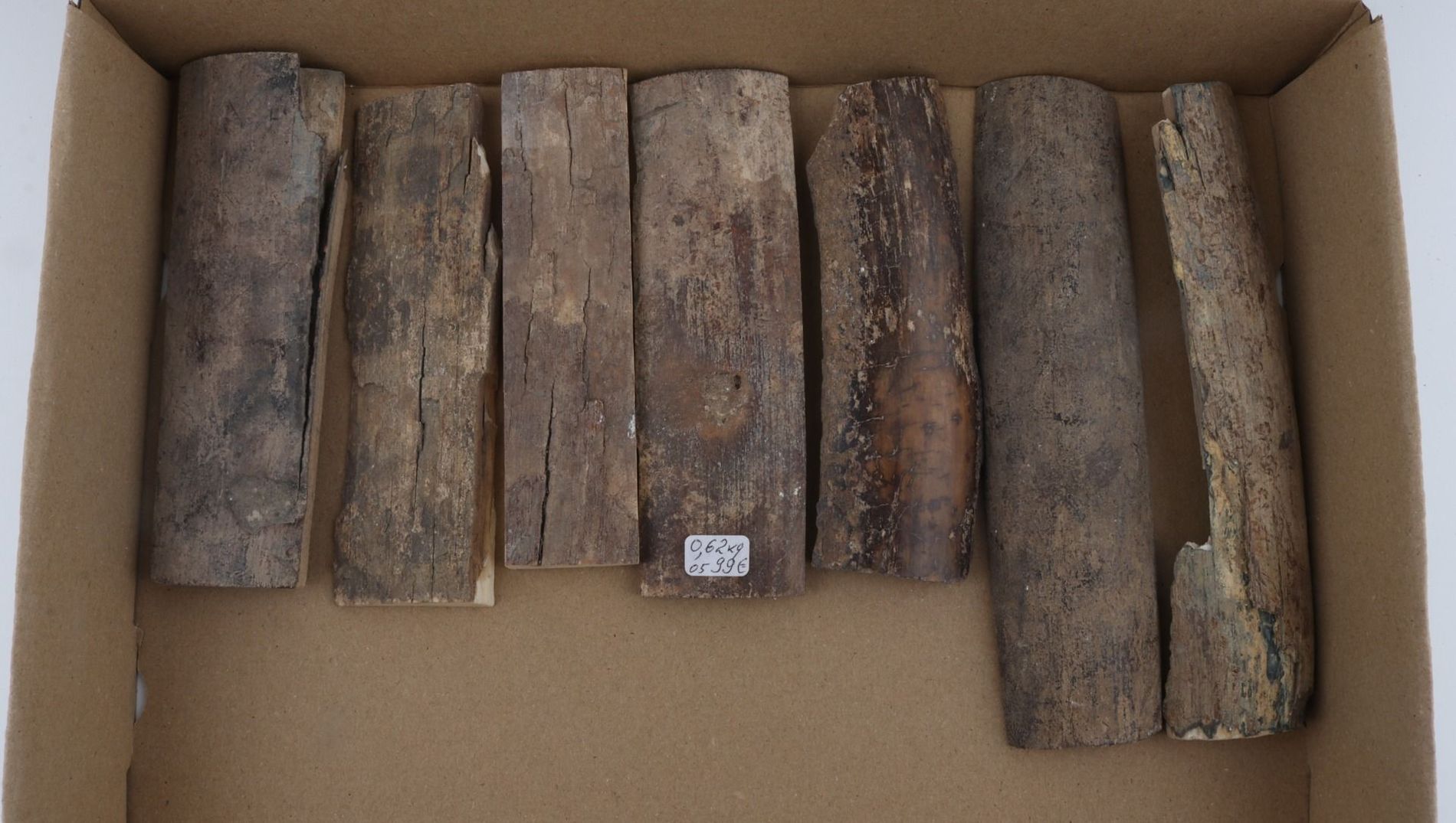 Raw mammoth bark pieces
