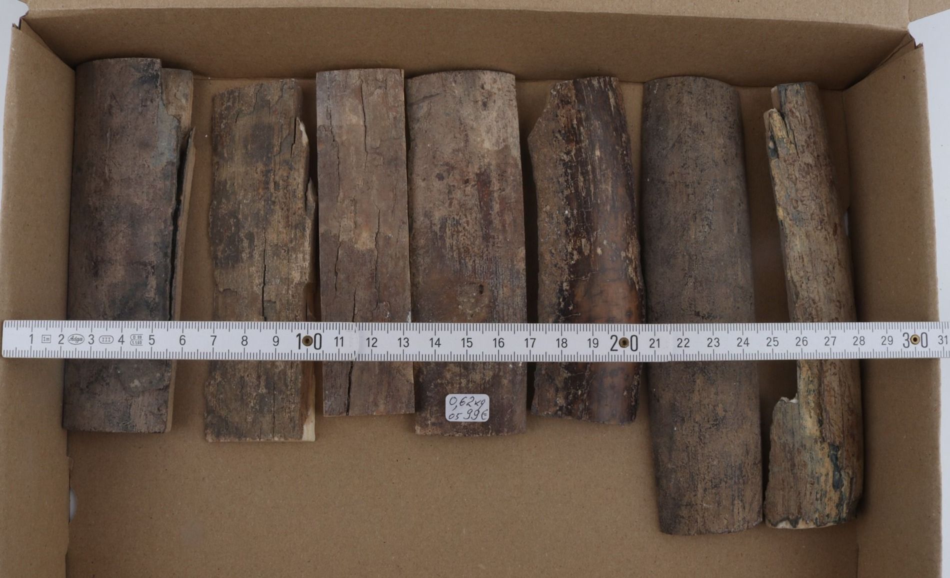 Raw mammoth bark pieces