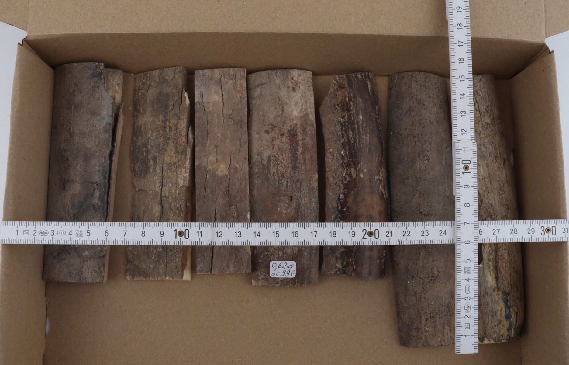 Raw mammoth bark pieces
