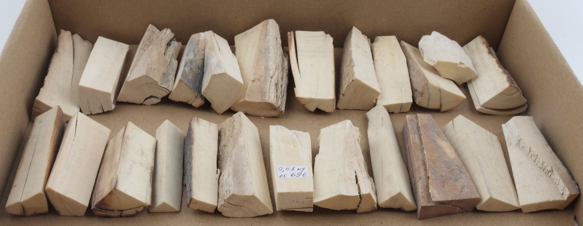 Raw mammoth ivory pieces