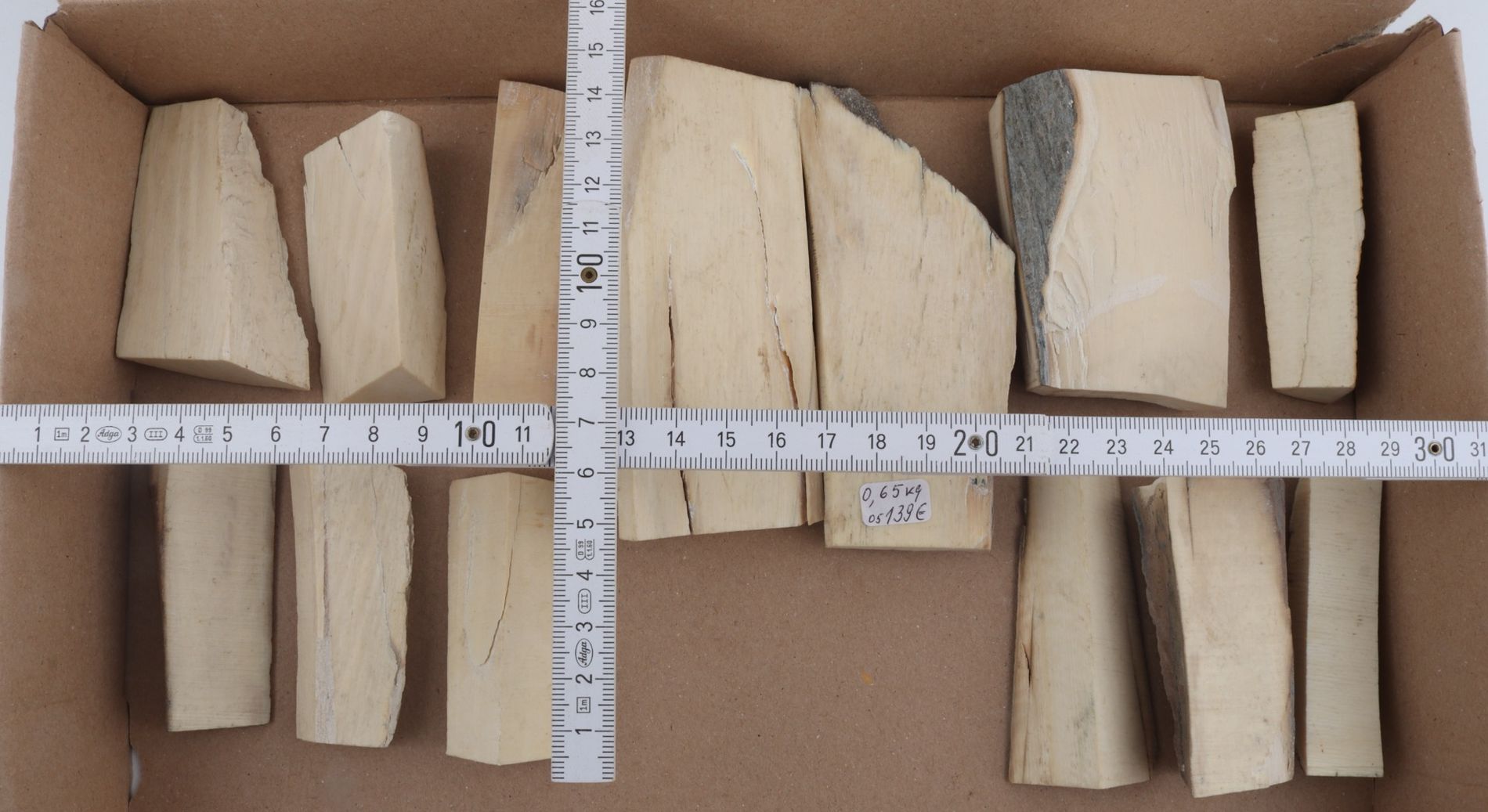 Untreated mammoth ivory pieces