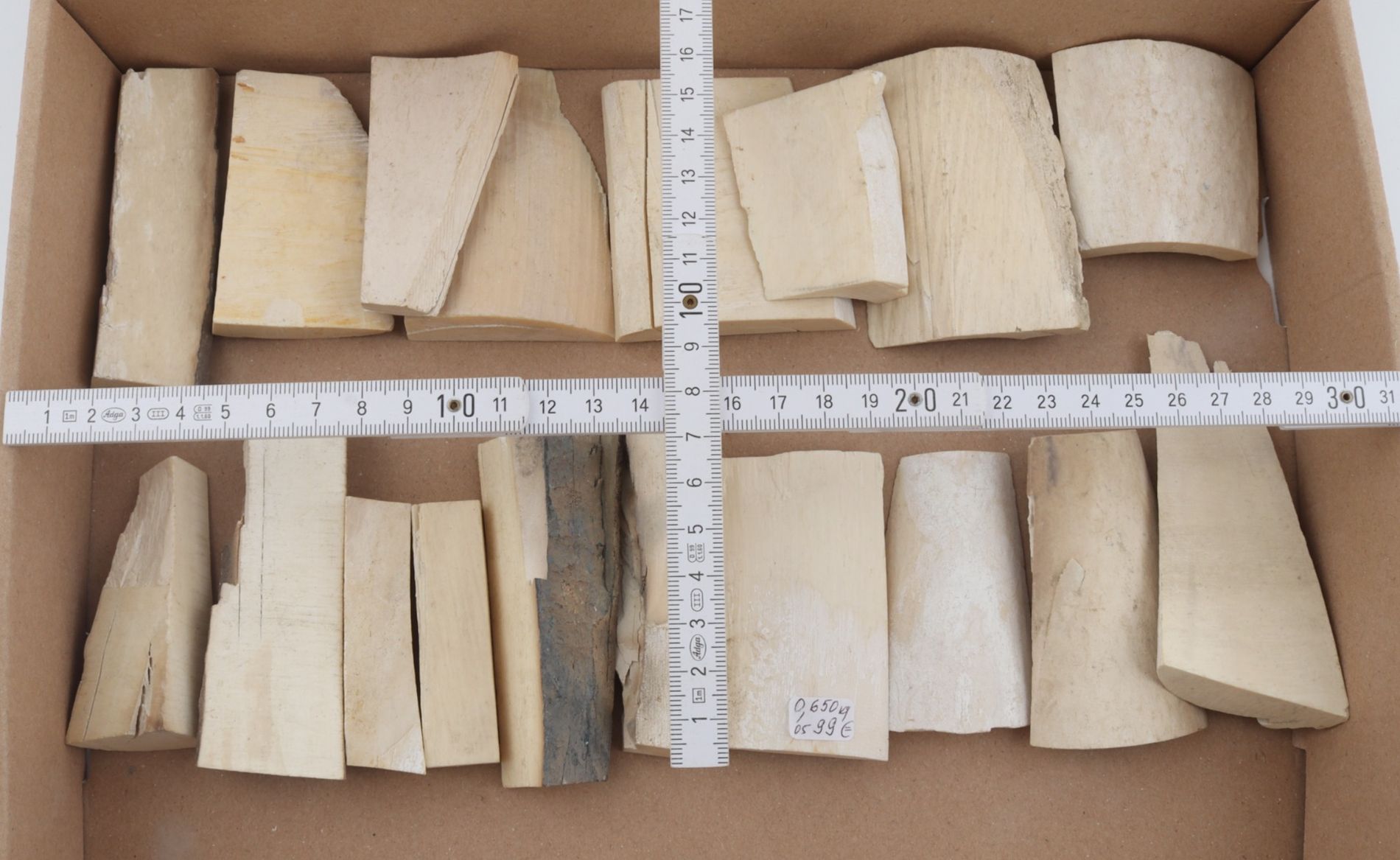 Untreated mammoth ivory pieces