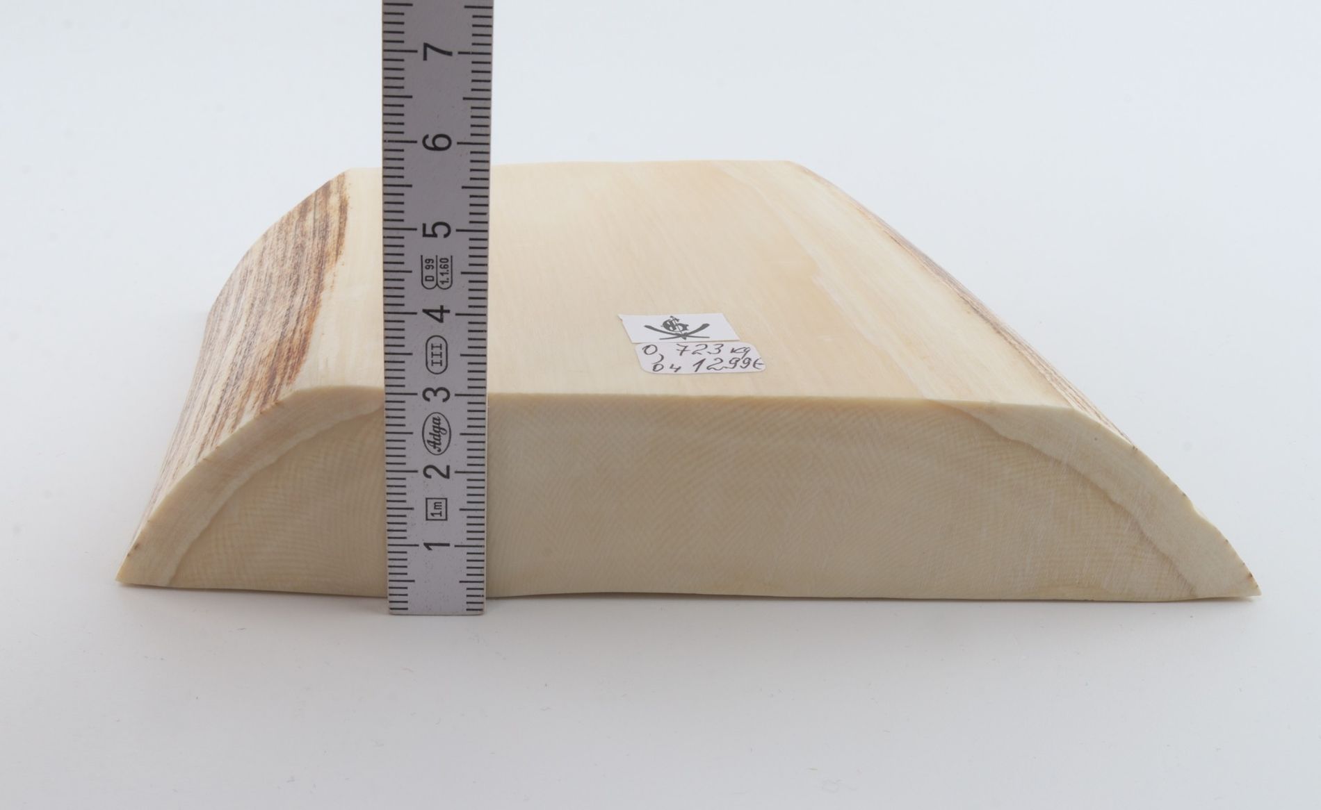 White mammoth ivory segment