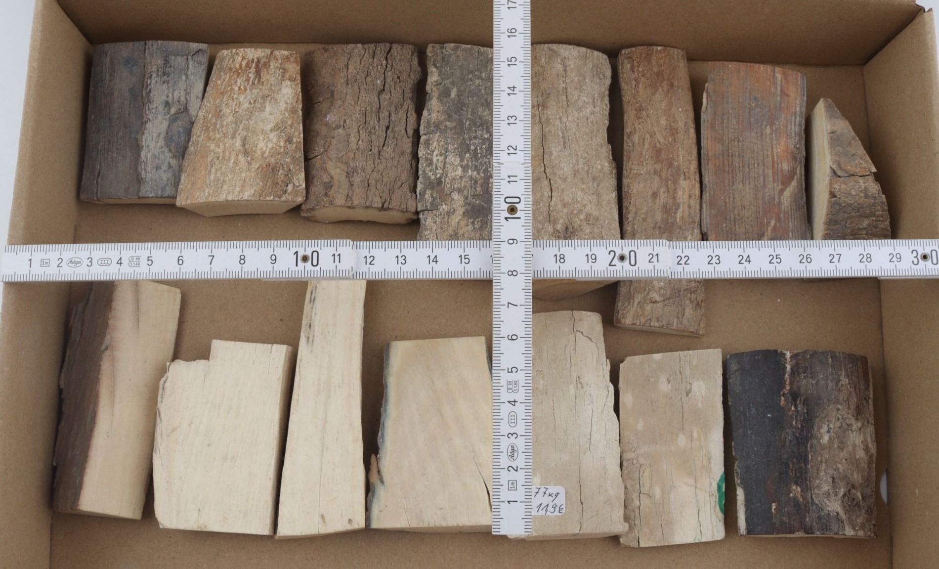 Raw mammoth bark pieces