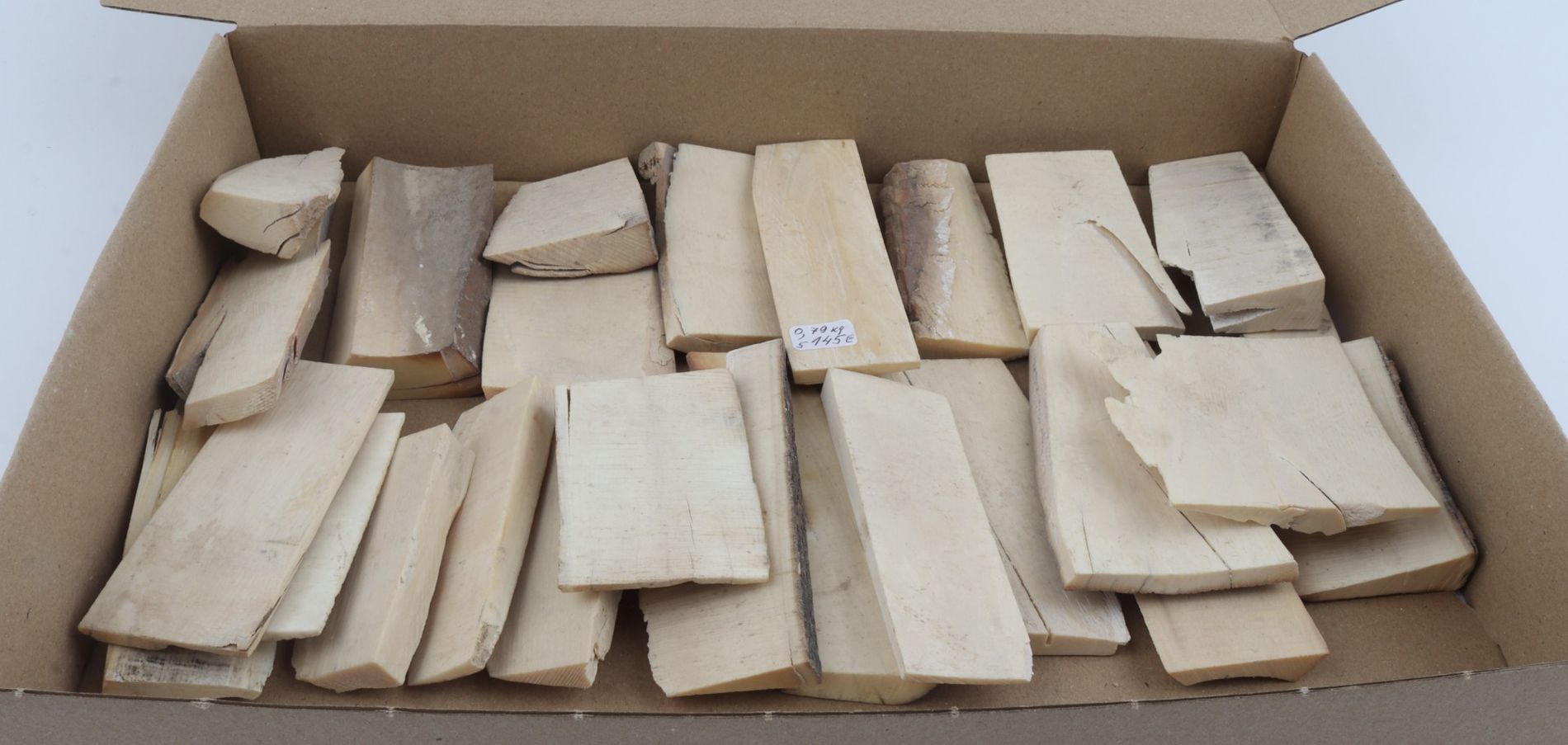 White mammoth ivory pieces