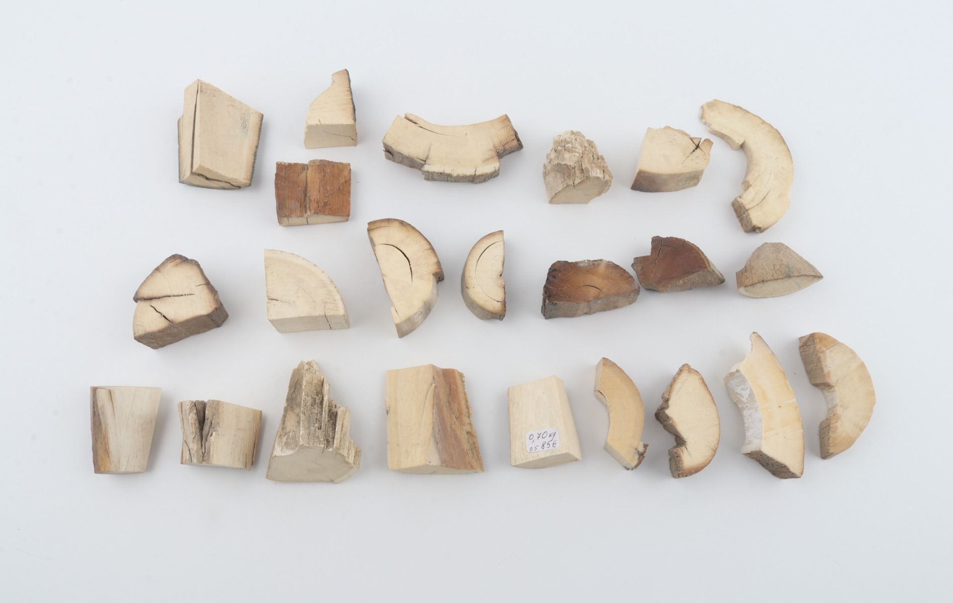 Raw mammoth ivory pieces