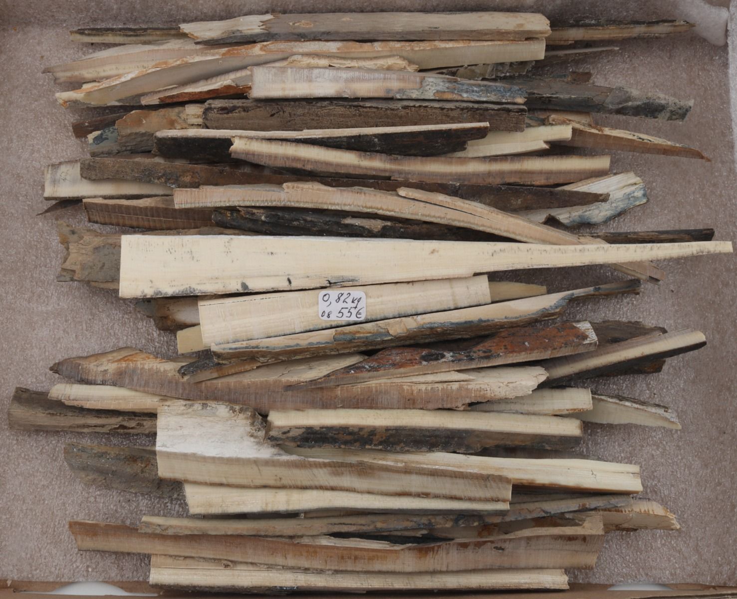 Natural mammoth ivory offcuts