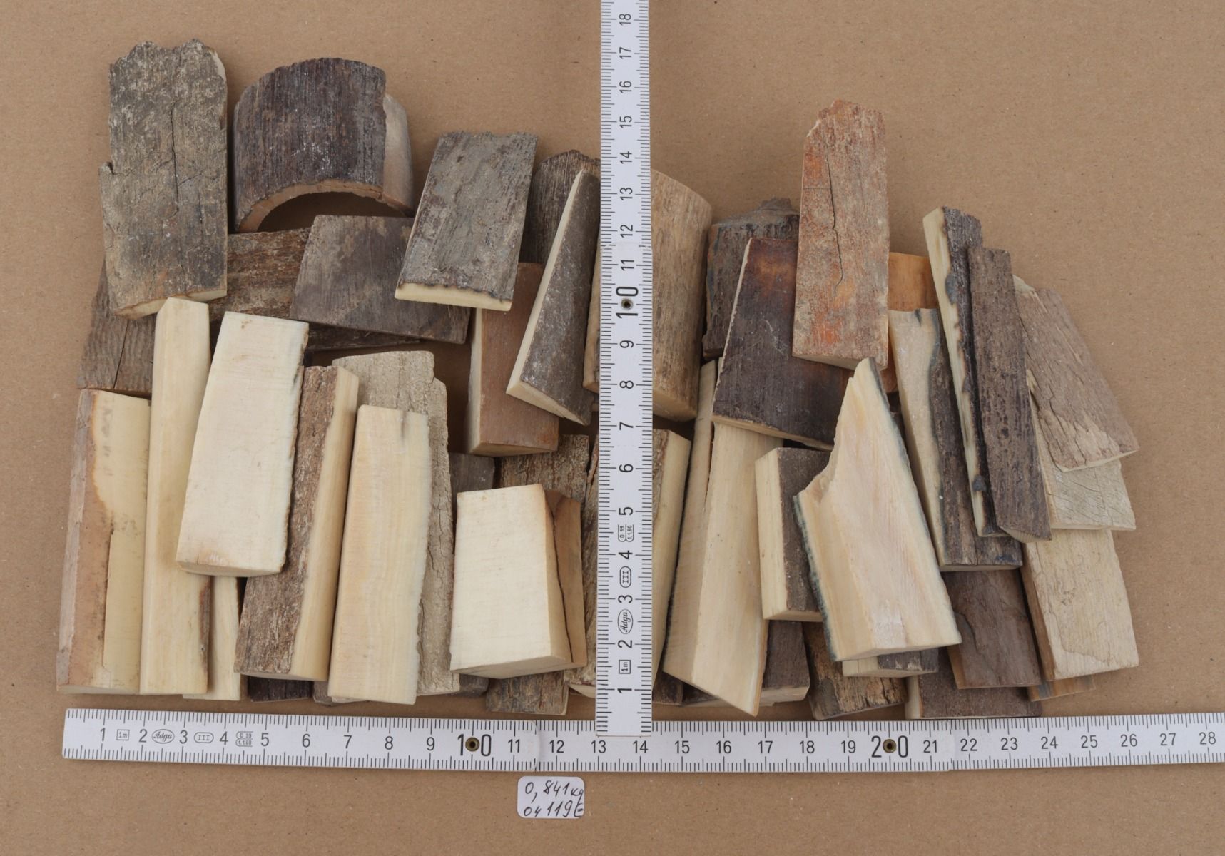 Untreated mammoth ivory offcuts