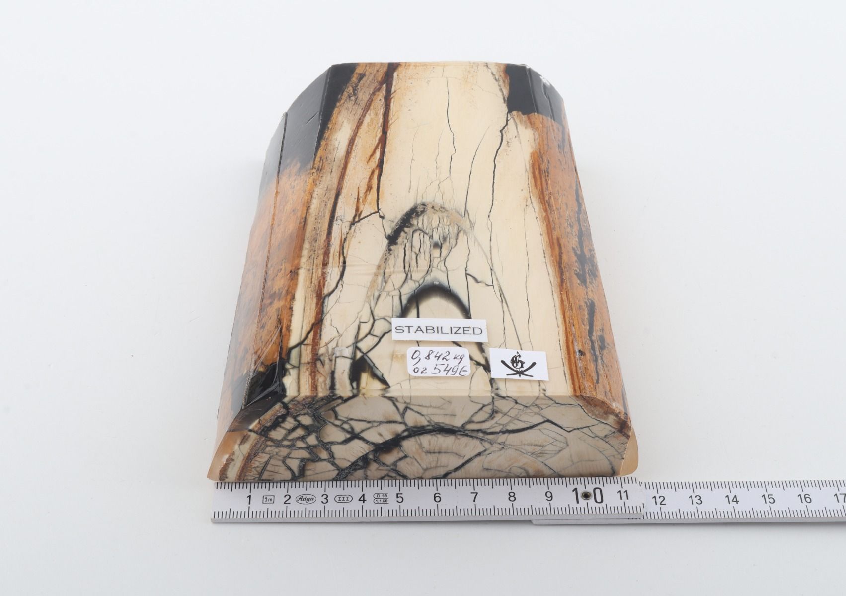 Stabilized mammoth ivory slab