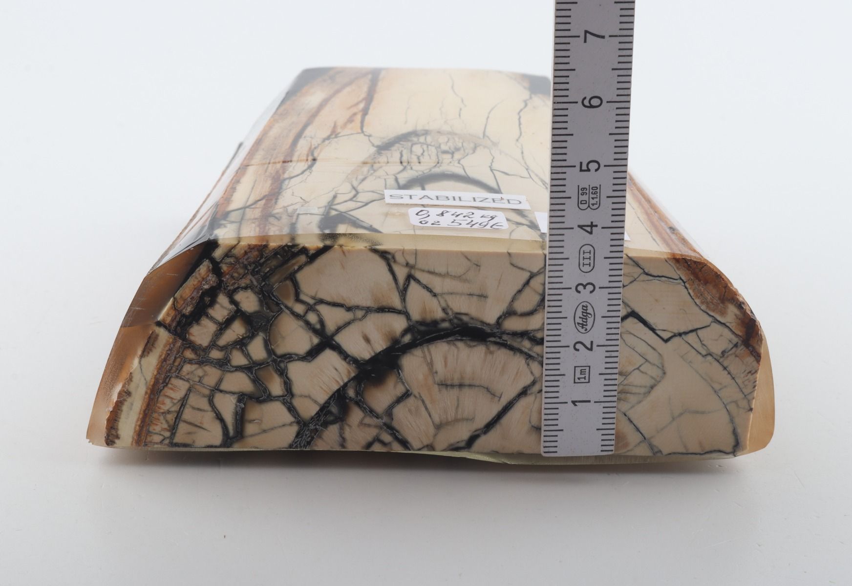 Stabilized mammoth ivory slab