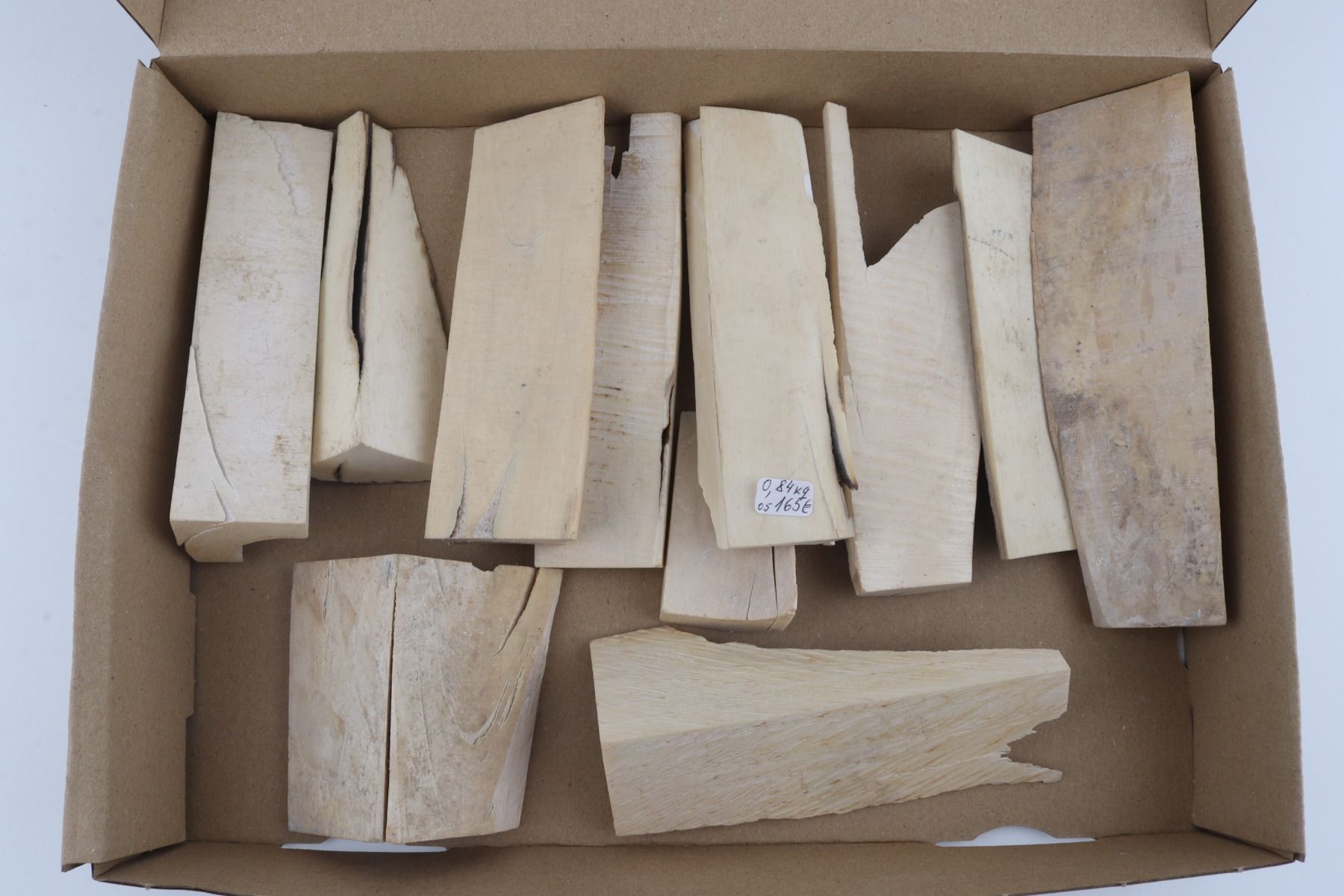 White mammoth ivory offcuts