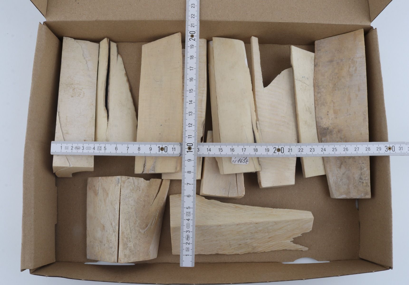 White mammoth ivory offcuts