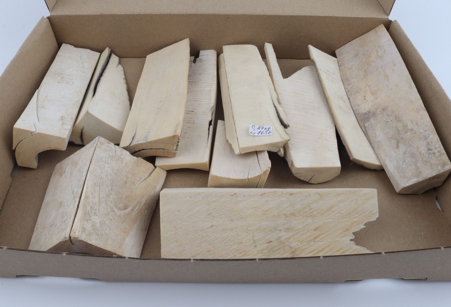 White mammoth ivory offcuts