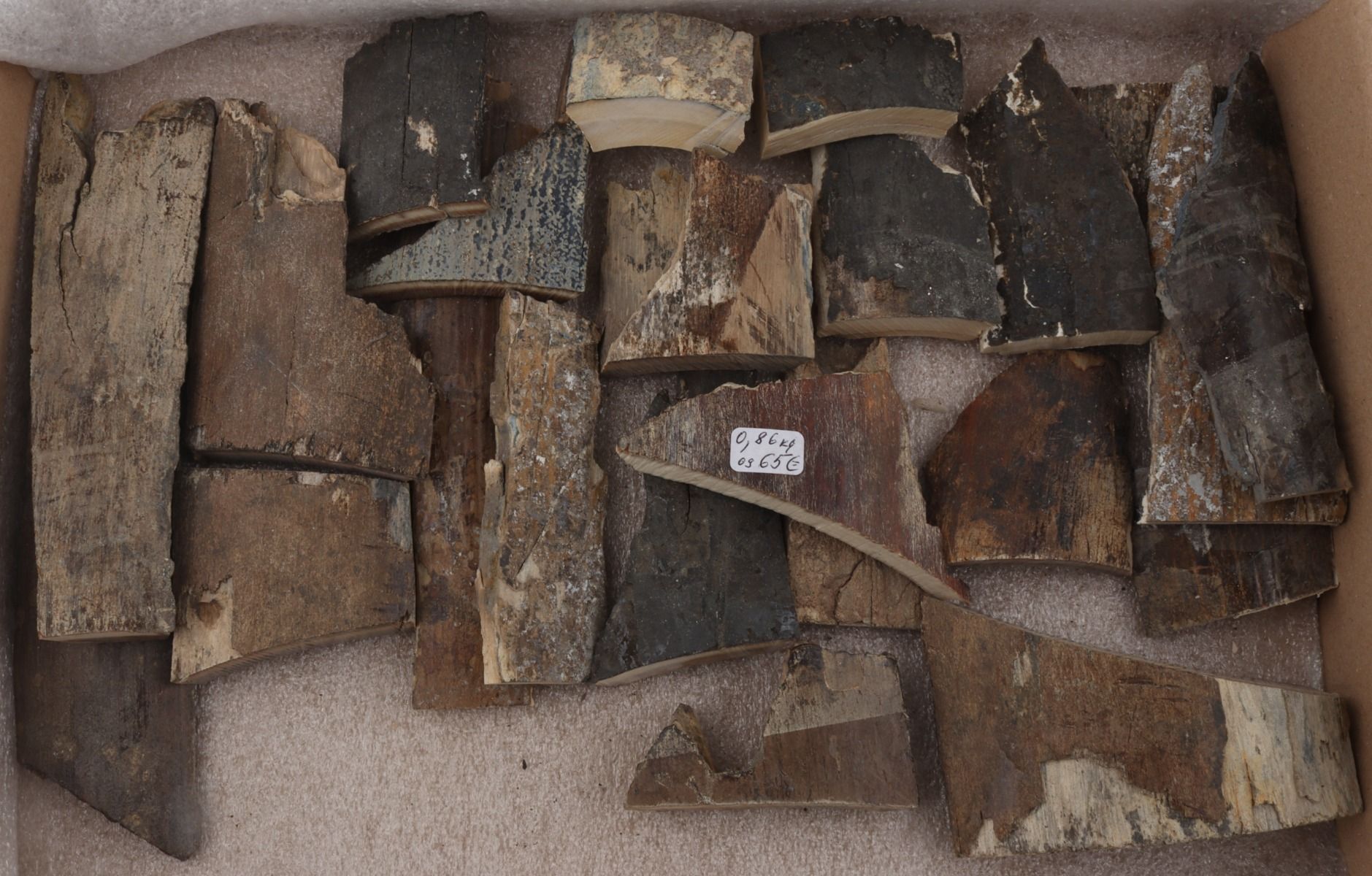 Untreated mammoth bark pieces