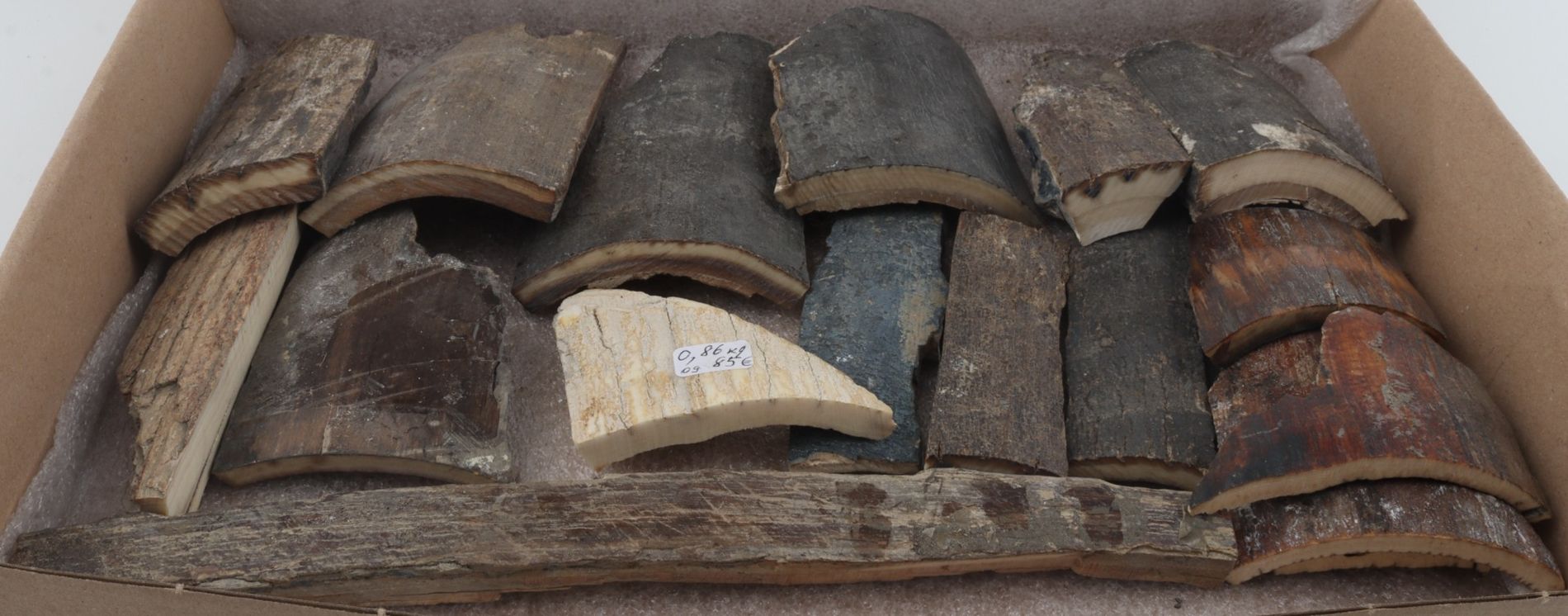 Raw mammoth bark pieces