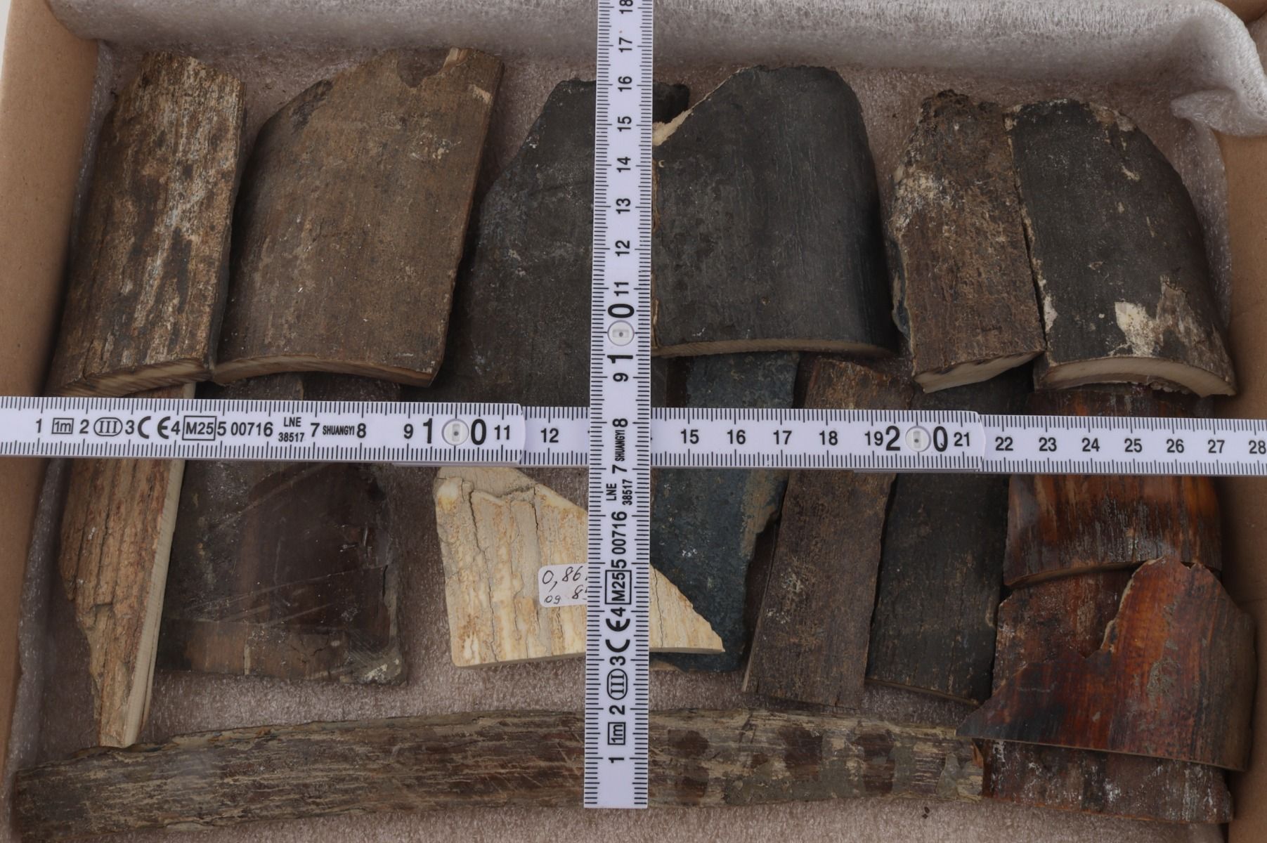 Raw mammoth bark pieces