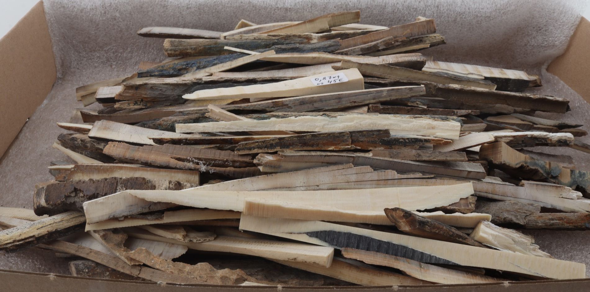 Natural mammoth ivory offcuts