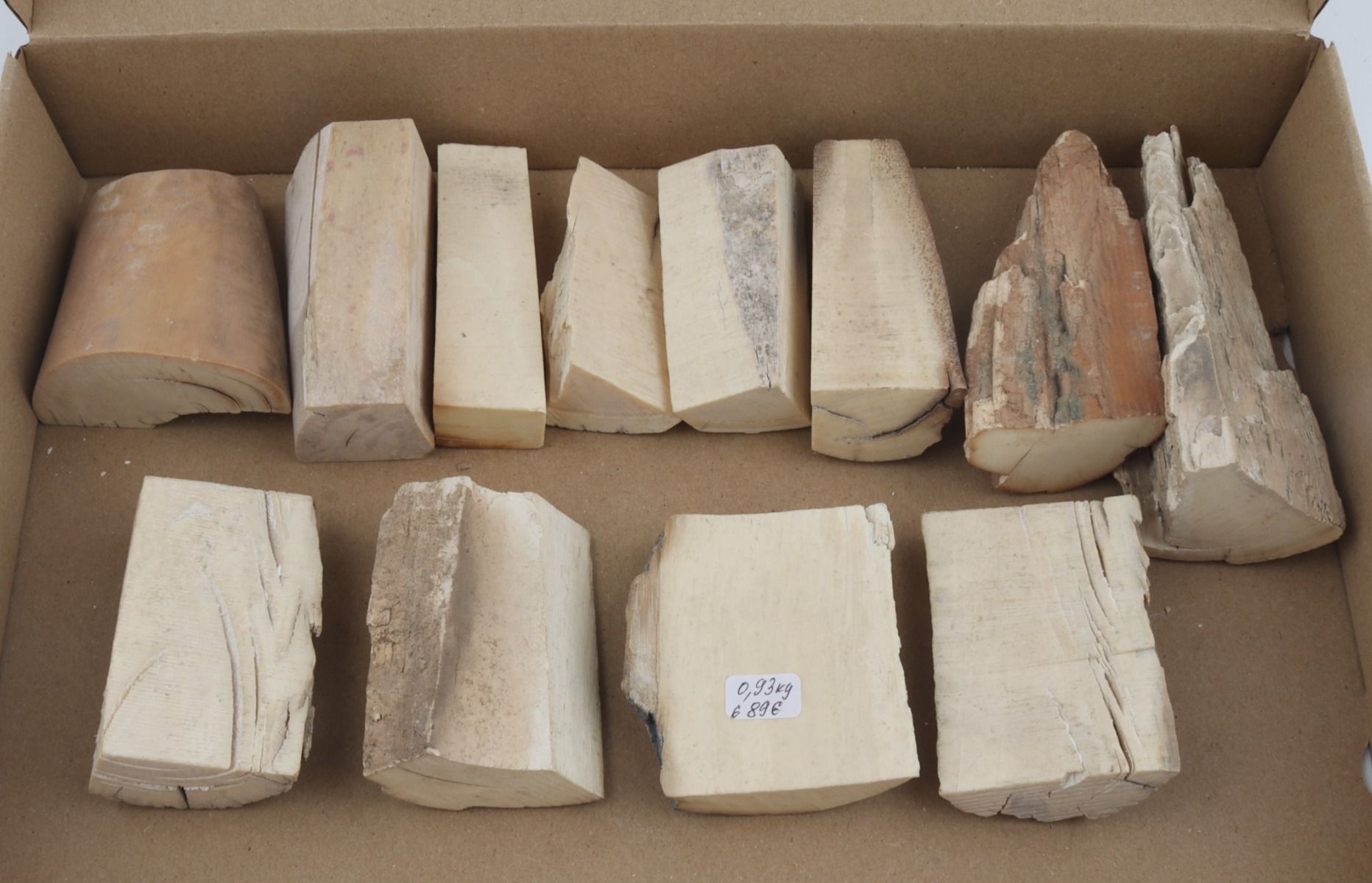 Untreated mammoth ivory pieces