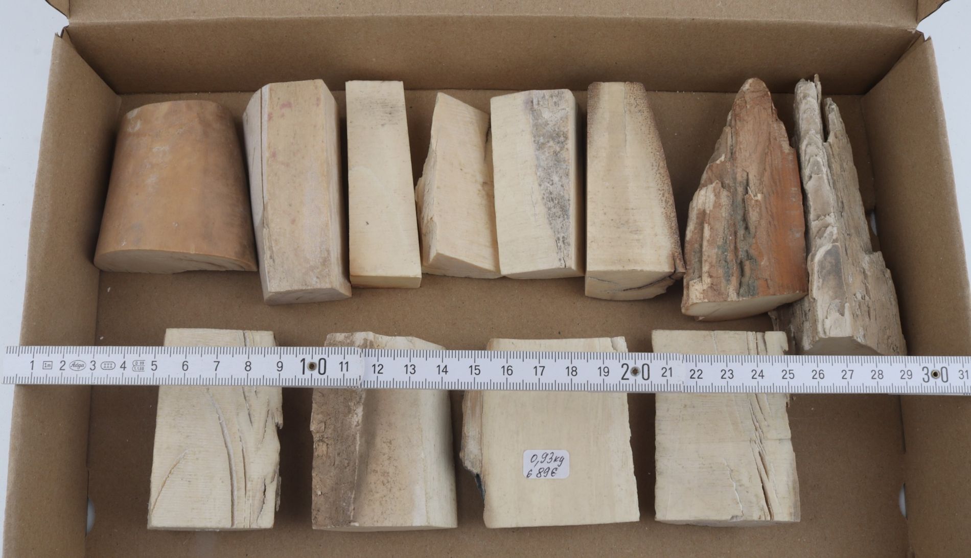 Untreated mammoth ivory pieces