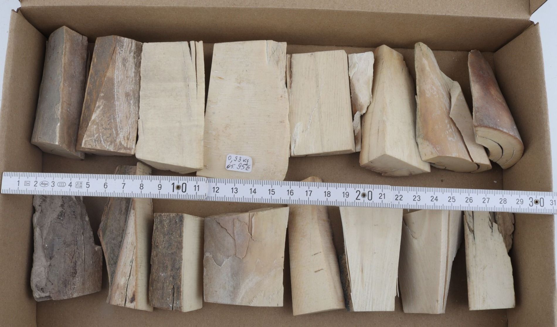 Raw mammoth ivory offcuts