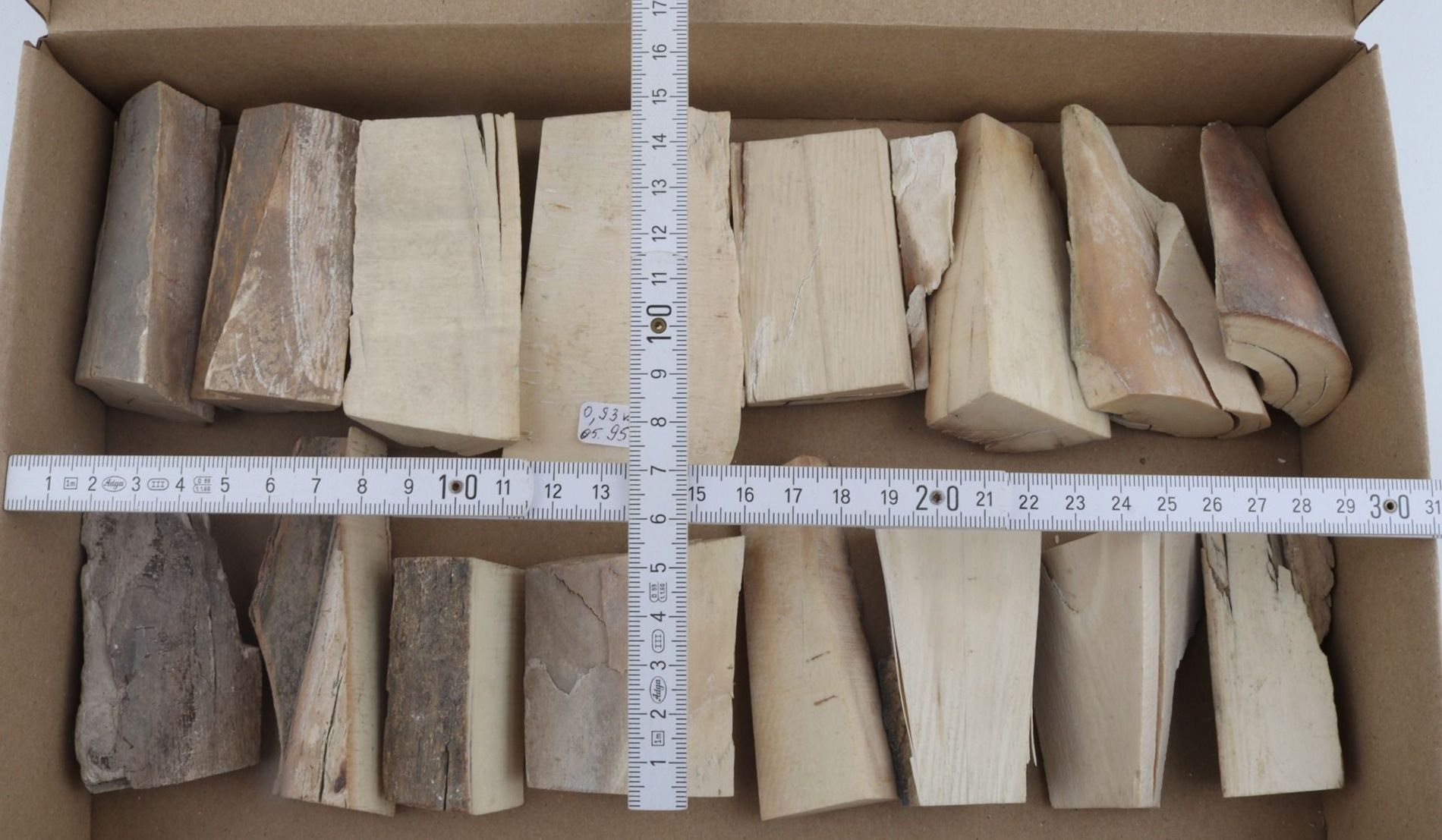 Raw mammoth ivory offcuts