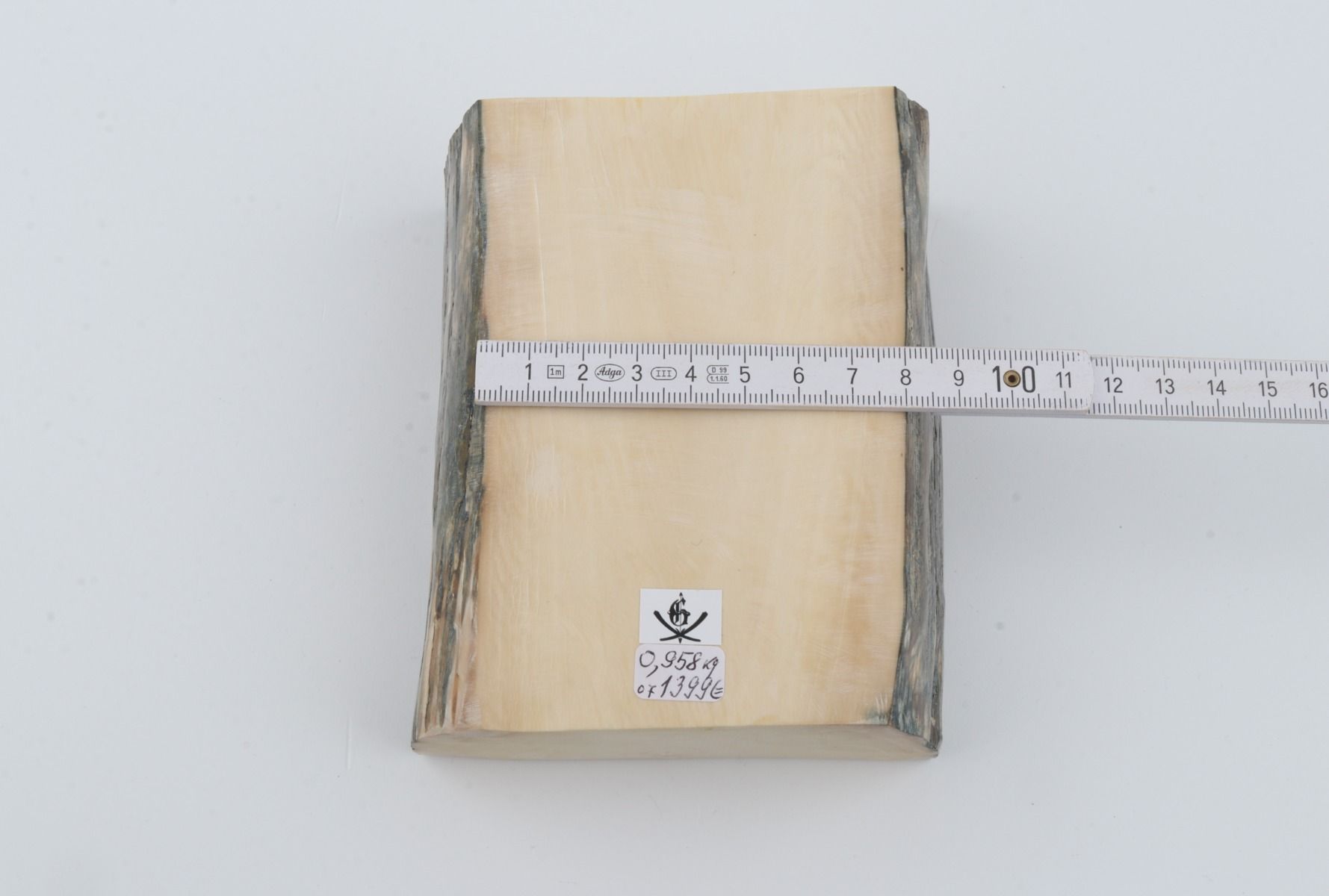 White mammoth ivory segments