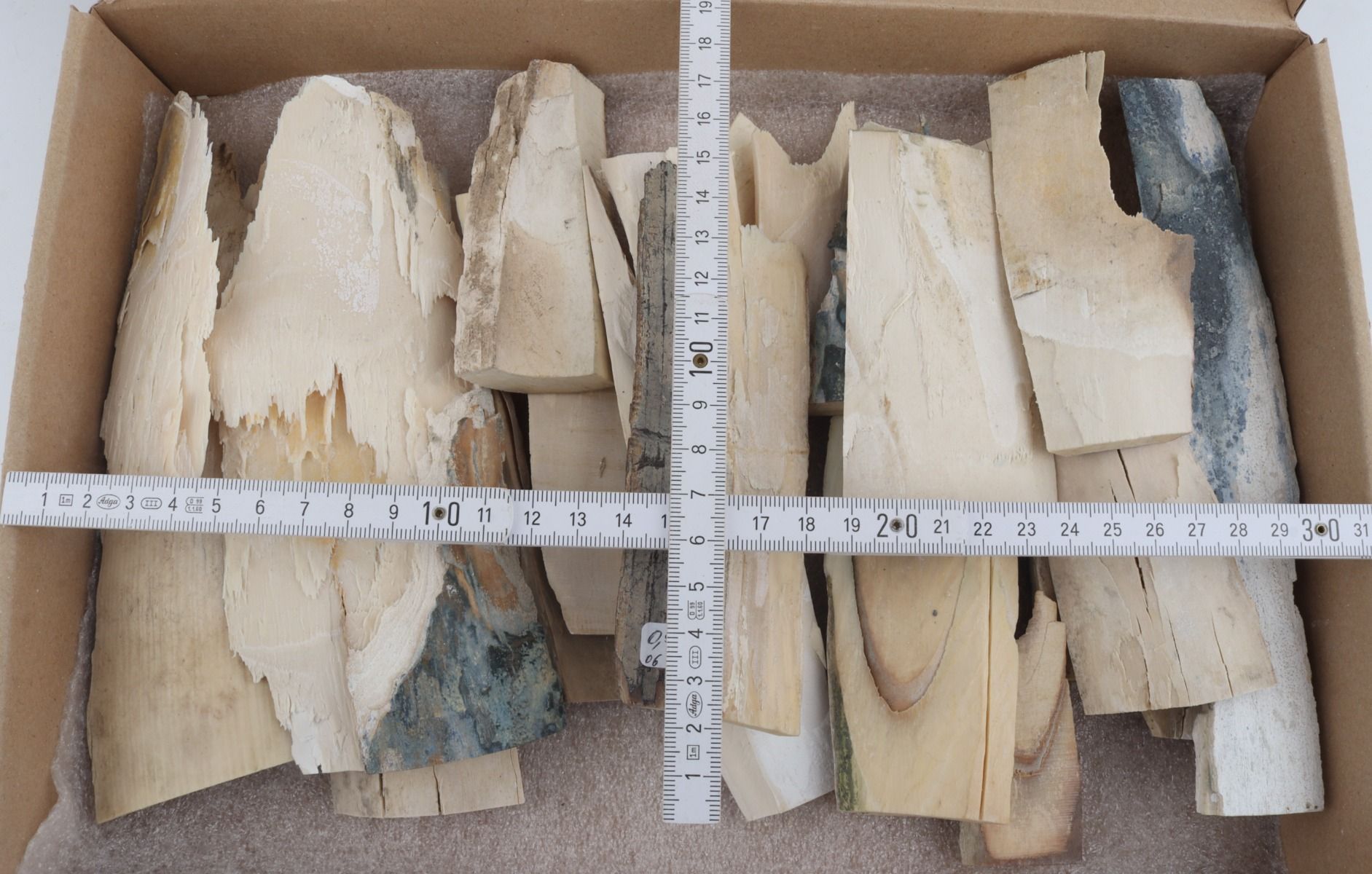 Untreated mammoth ivory offcuts